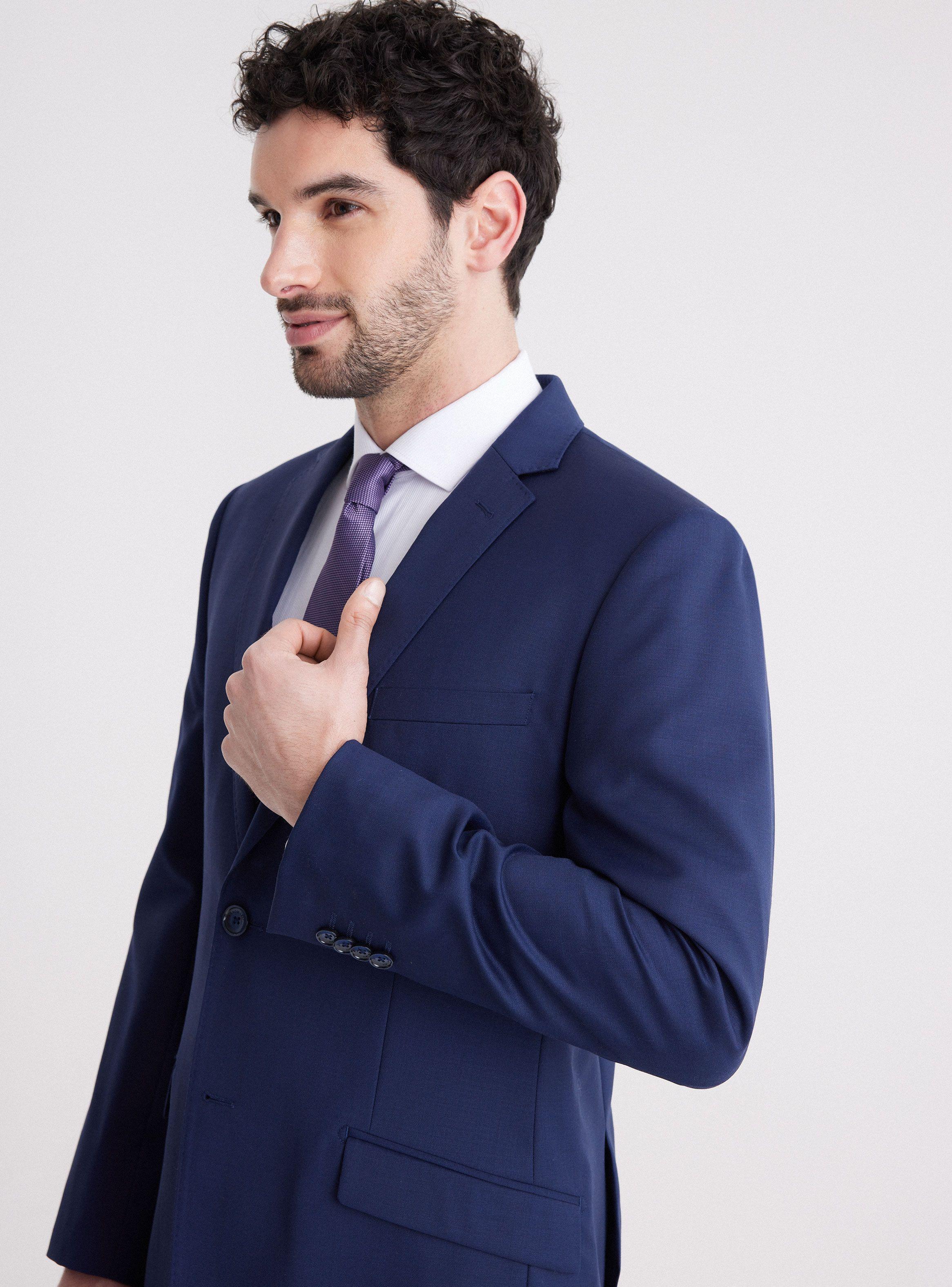 Traje Recto 100% Lana Lisa Slim Fit de Arrow