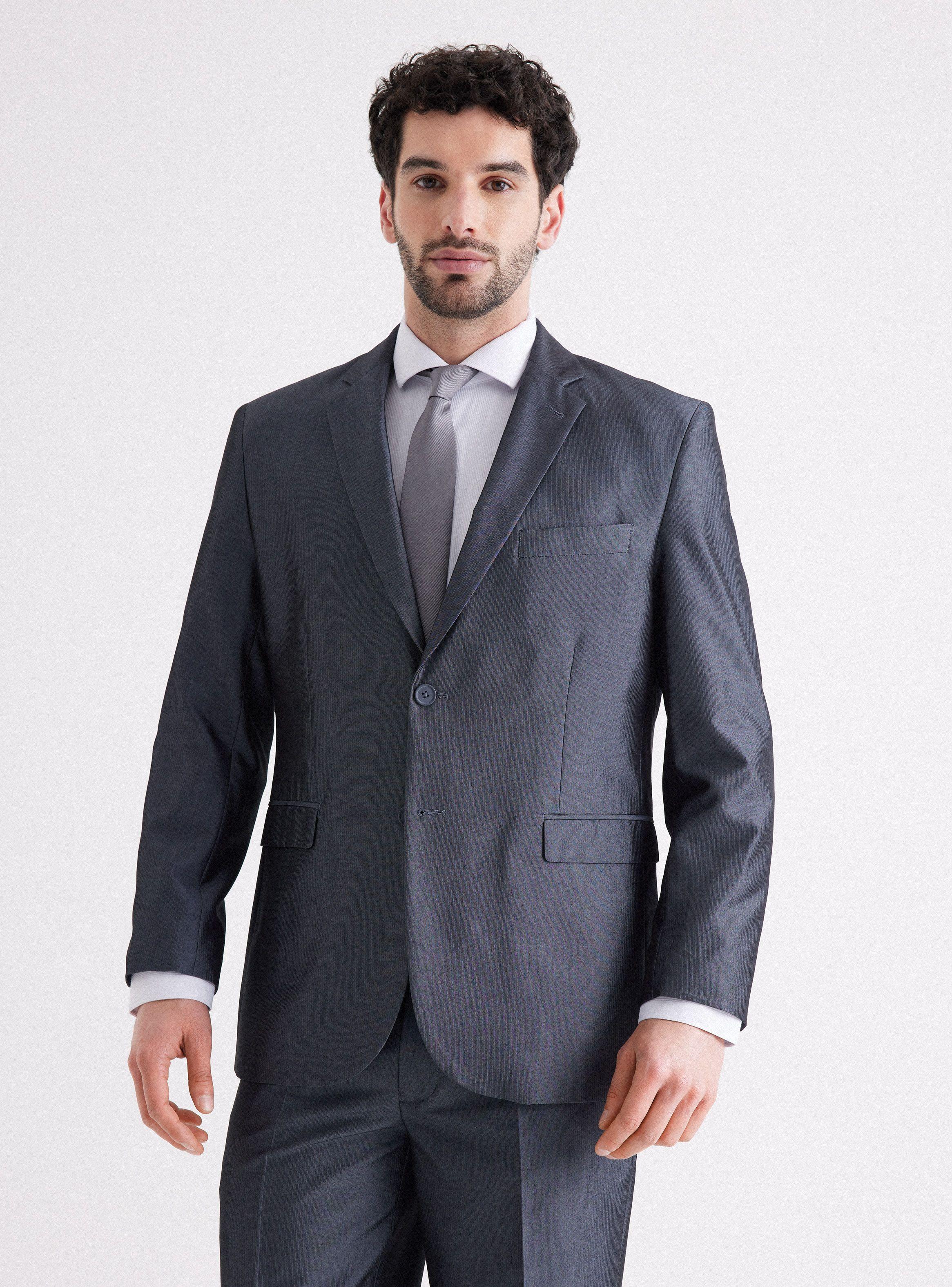 Traje Recto Listado Regular Fit de Johnson Classic