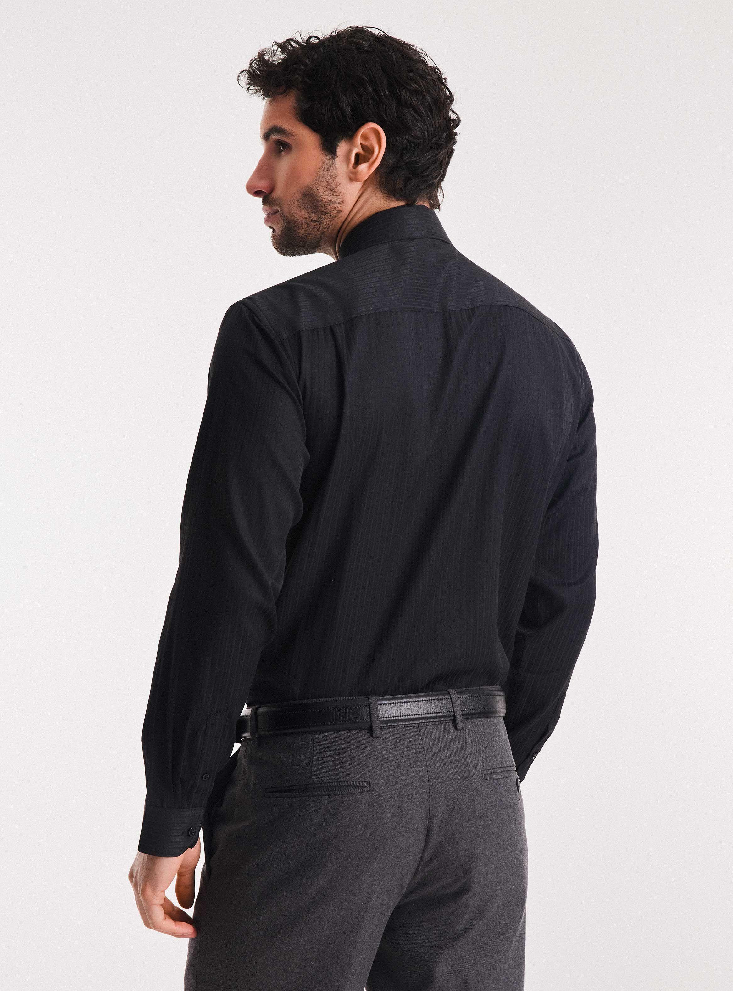 Camisas de Vestir Textura Blanca y Lisas Colores-1