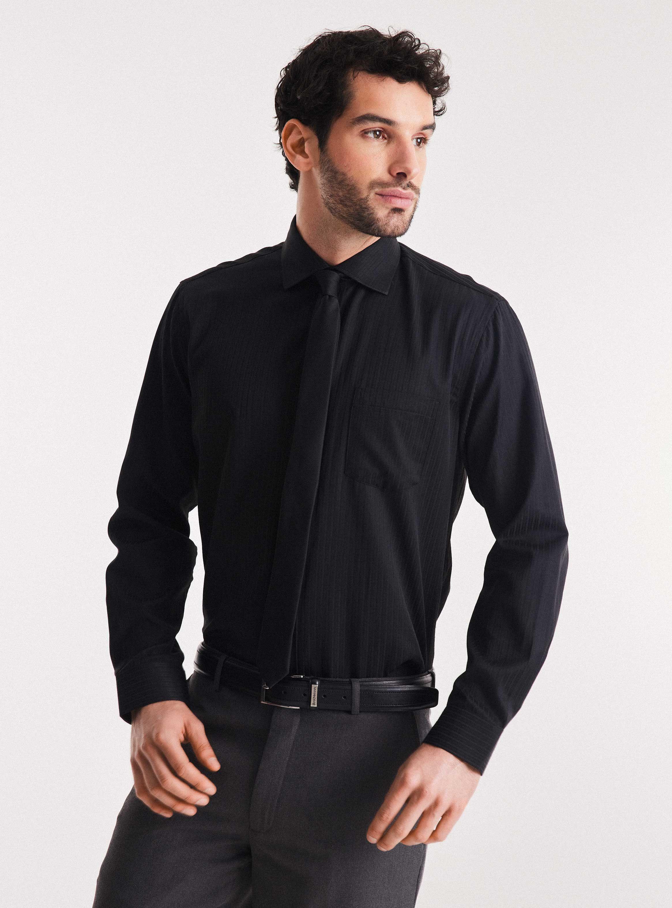 Camisas de Vestir Textura Blanca y Lisas Colores-0