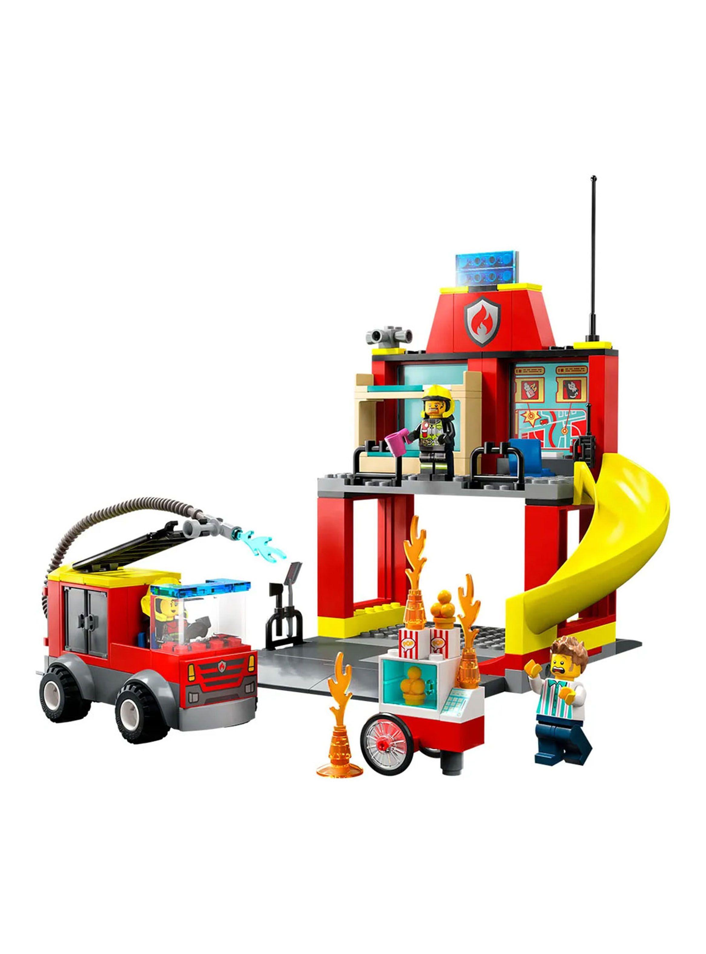 Lego Estación y Camión de Bomberos-1