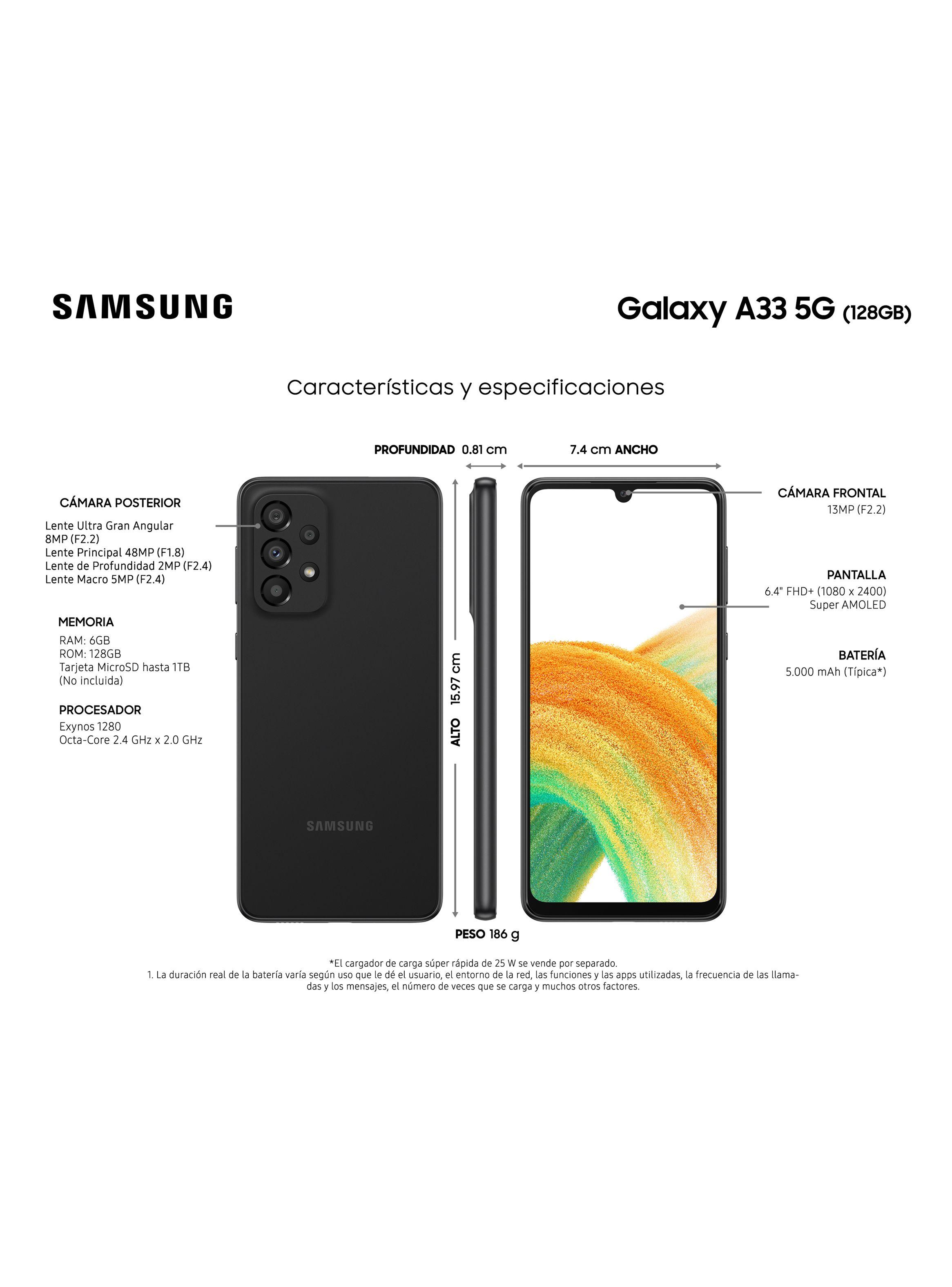 Smartphone Galaxy A33 5G 128GB Black Liberado-5