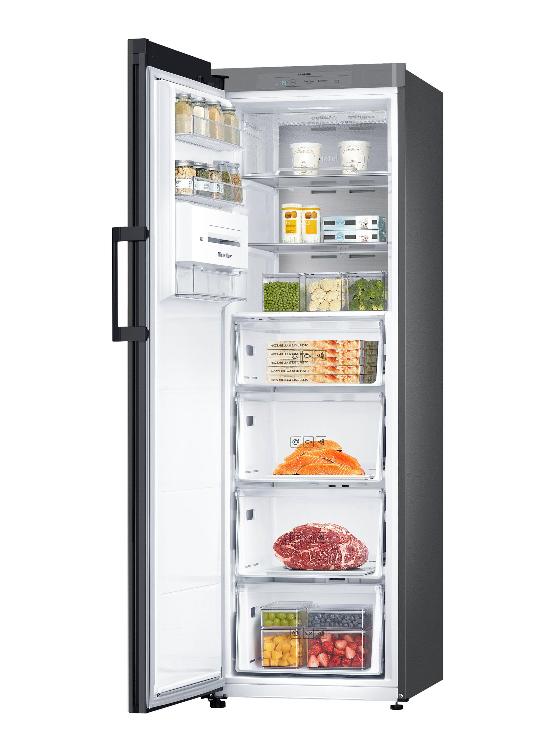 Refrigerador y Congelador 1 DR Bespoke Flex 315 Litros con Slim Ice Maker Cotta Charcoal-5