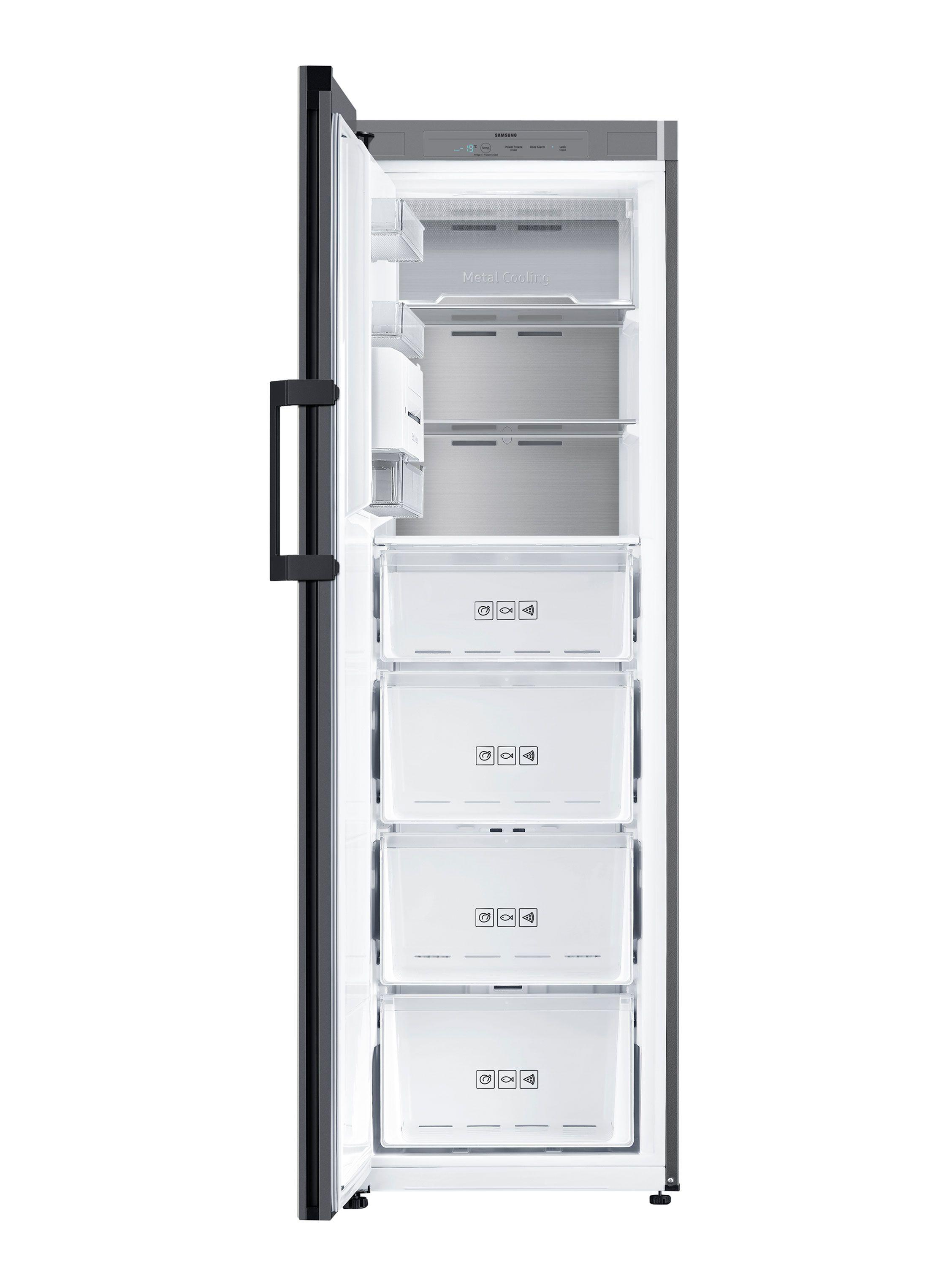 Refrigerador y Congelador 1 DR Bespoke Flex 315 Litros con Slim Ice Maker Cotta Charcoal-1