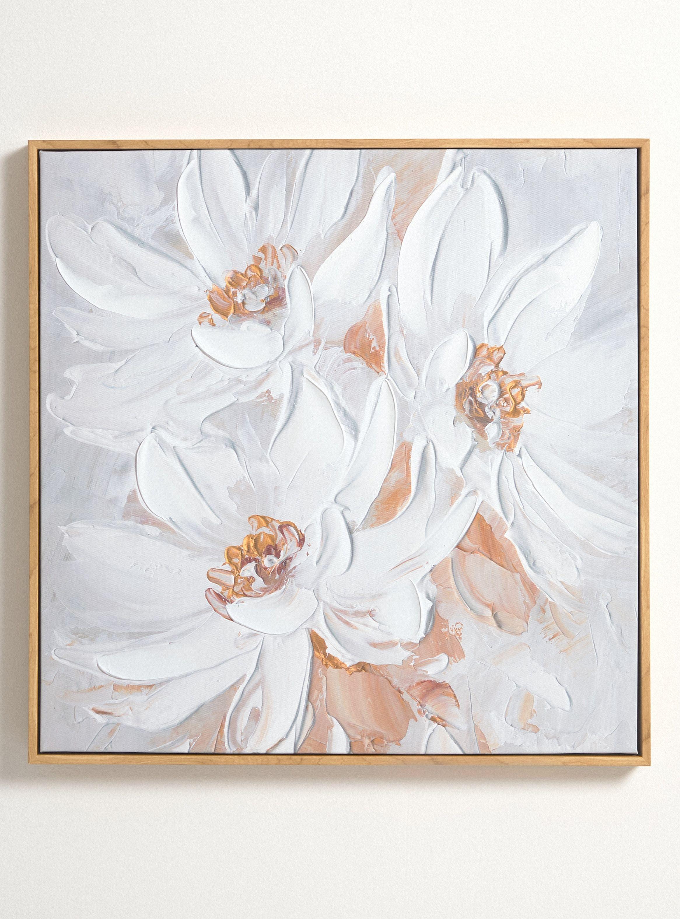 Cuadro Triflor Blanca 60x80 cm-0