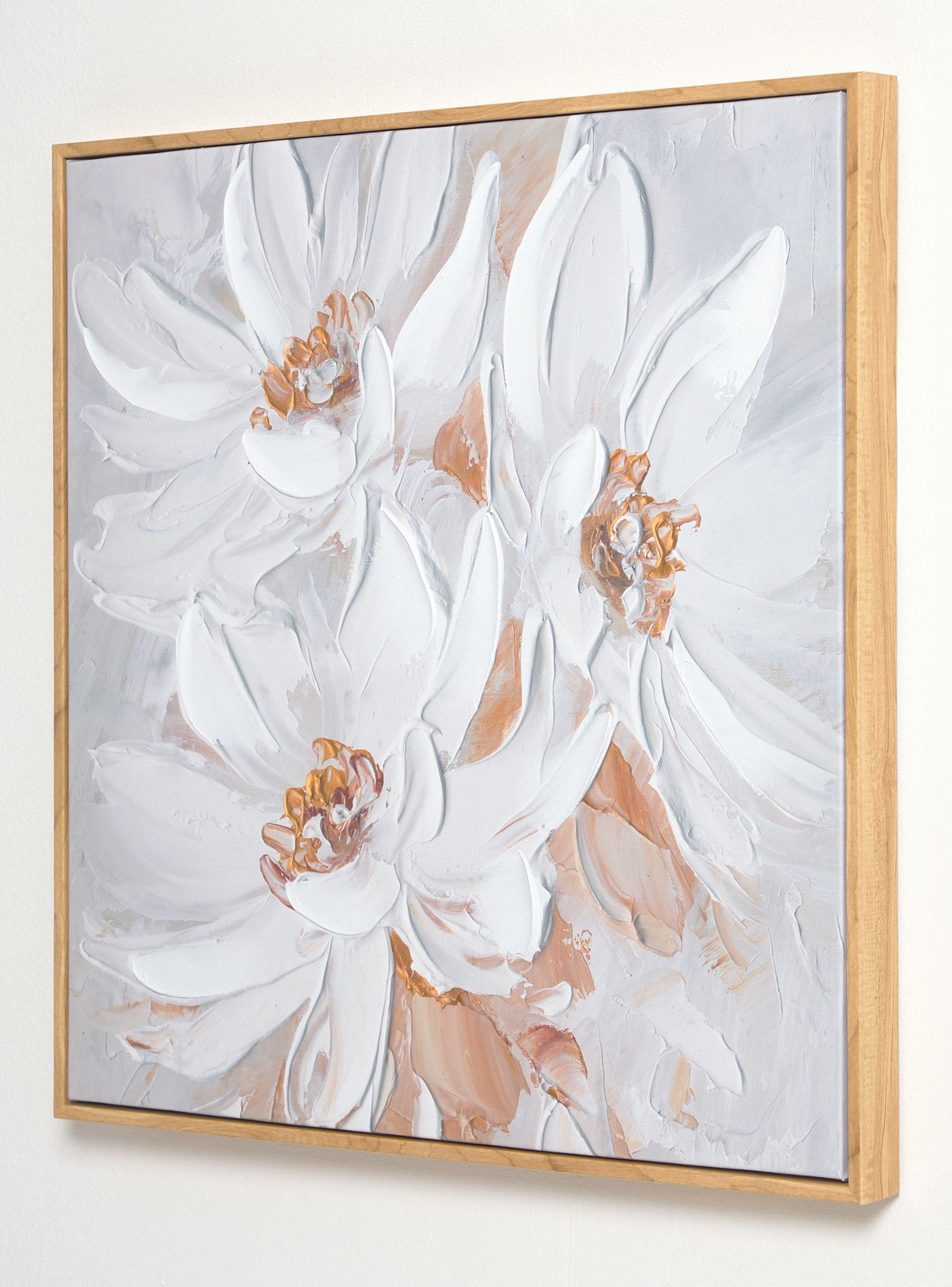 Cuadro Triflor Blanca 60x80 cm-1