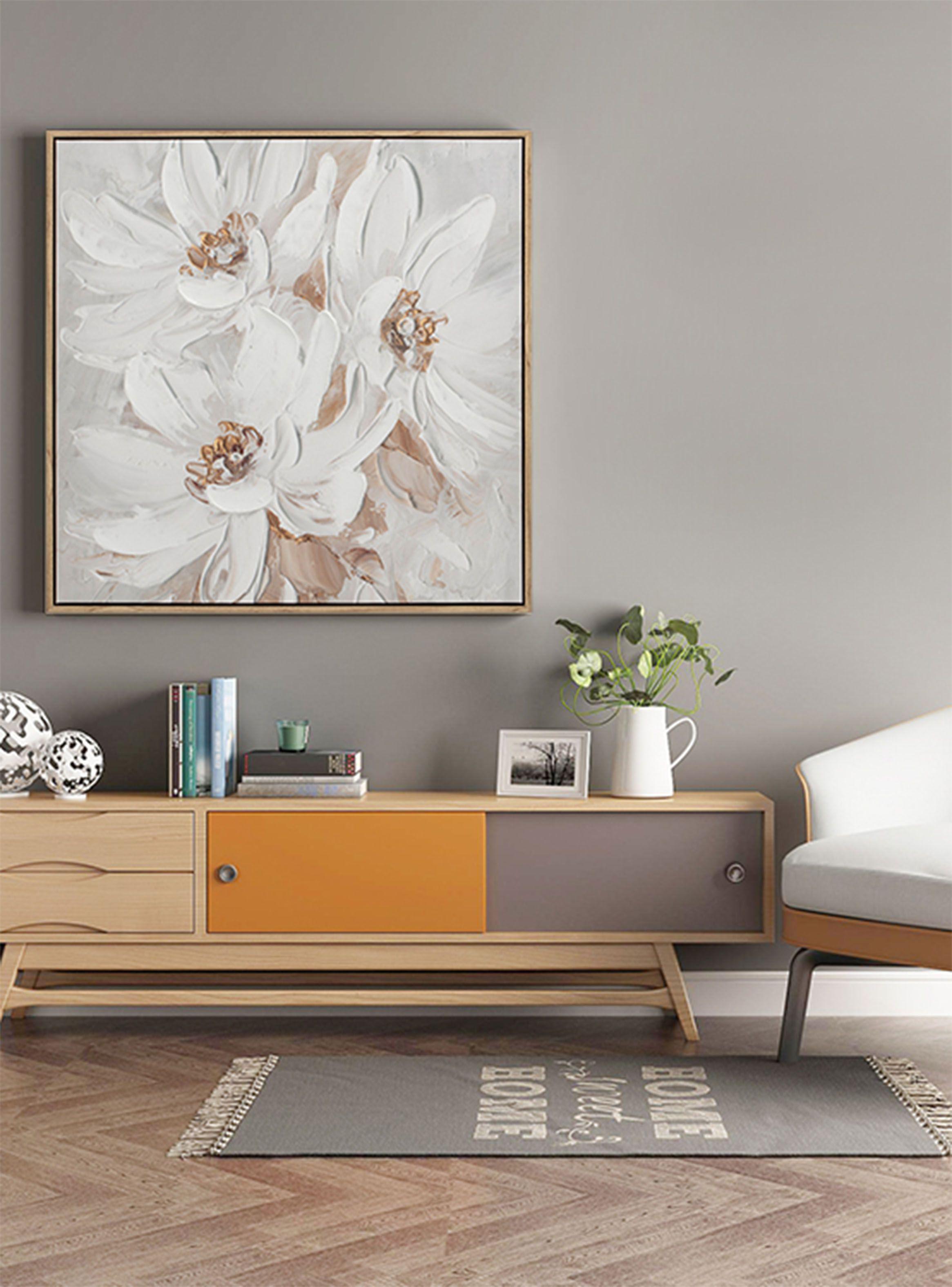 Cuadro Triflor Blanca 60x80 cm-4