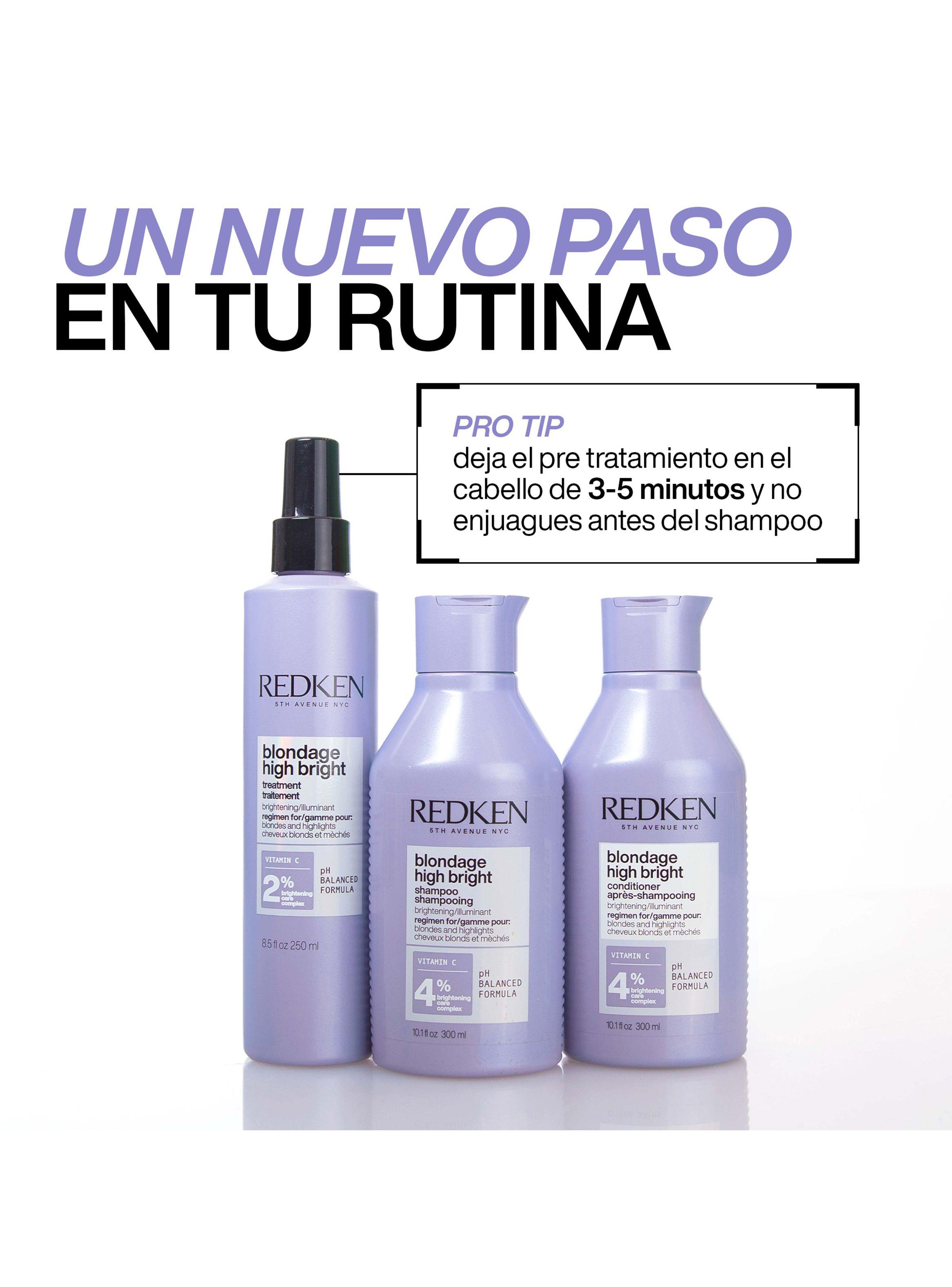 Pre-Tratamiento con vitamina C Iluminador de Cabello Rubio Blondage High Bright 250ml-4