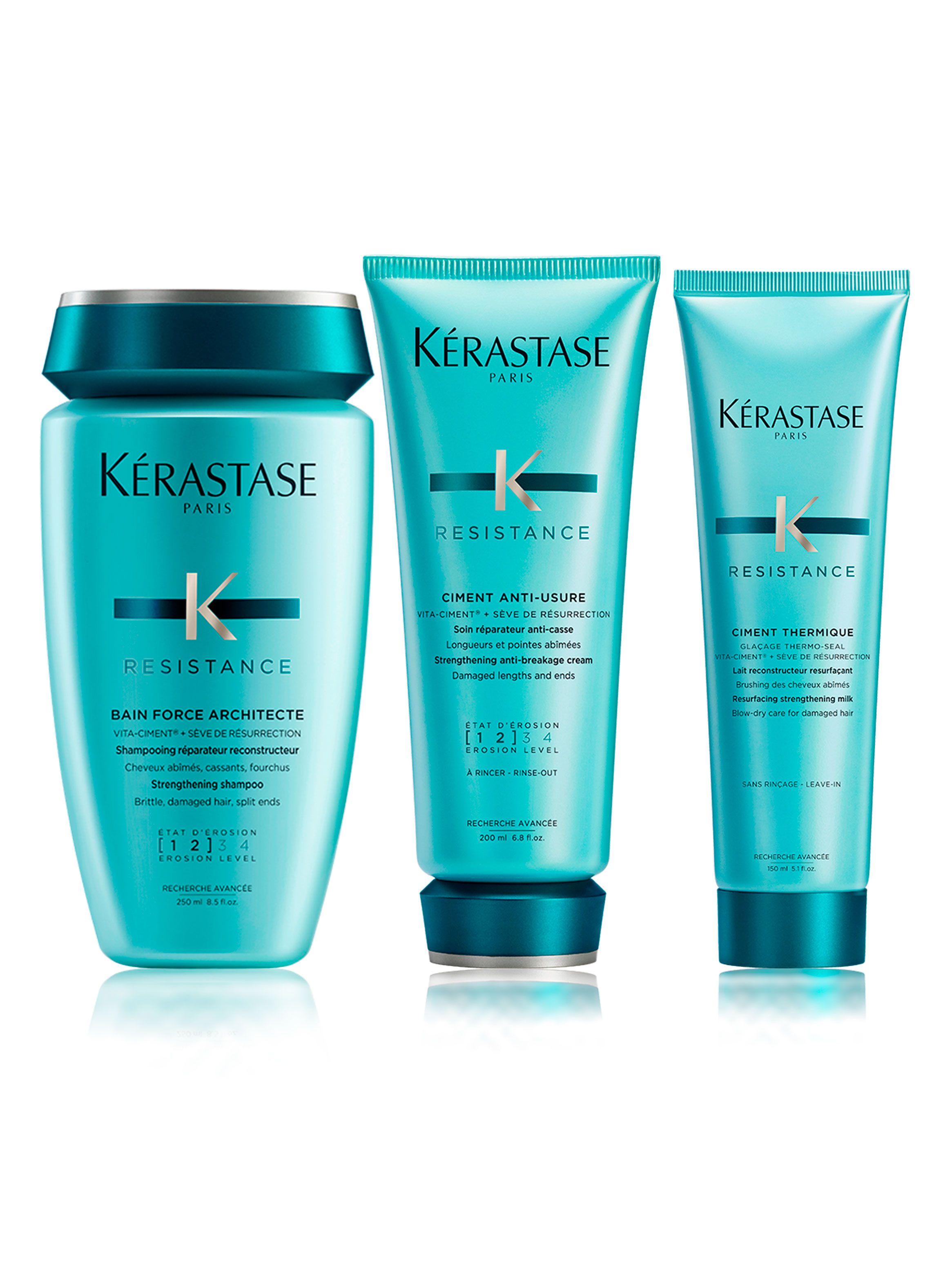 Set Fortalecedor Cabello Debilitado Resistance Shampoo 250ml + Acondicionador 200ml + Tratamiento 150ml-0