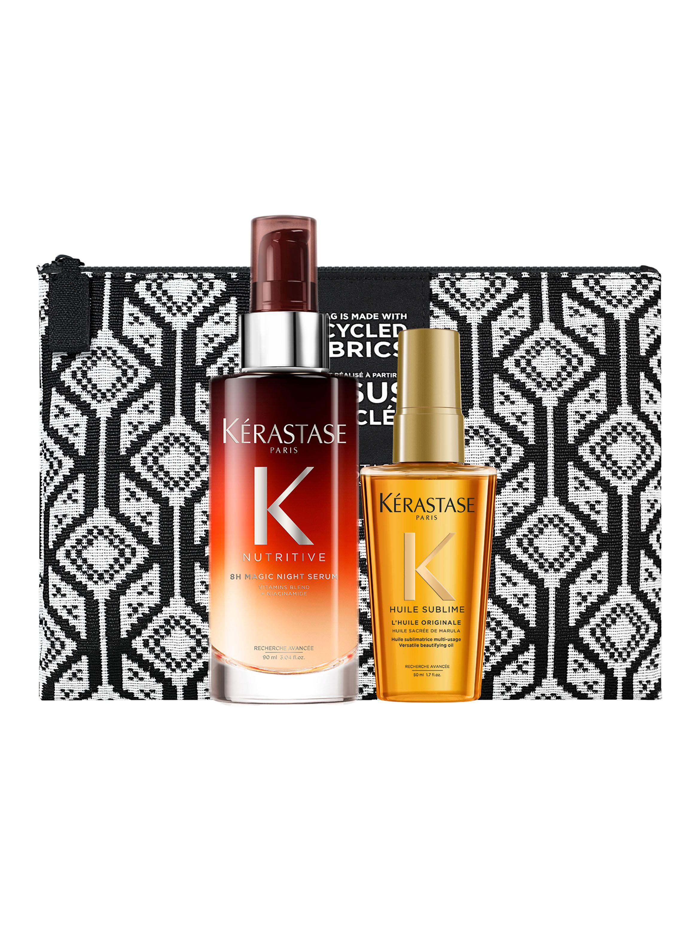 Set Cabello Seco Nutritive Sérum 8H Magic Night Repair 90ml + Aceite LHuile Originale Elixir Ultime 50ml Kérastase-0