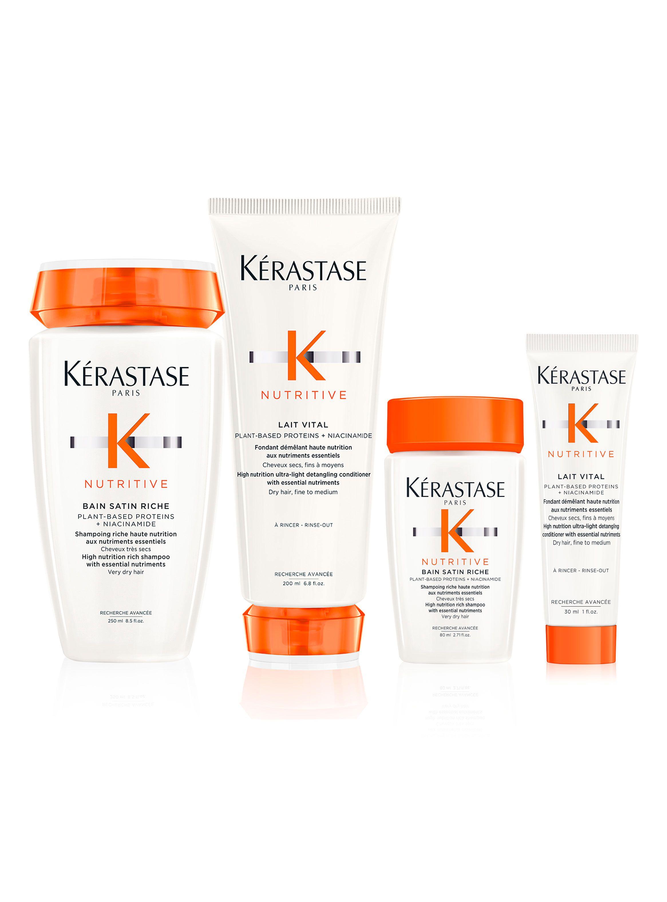 Set Cabello Seco Nutritive Shampoo 250ml + Acondicionador 200ml + Shampoo 80ml + Acondicionador 75ml Kérastase-0