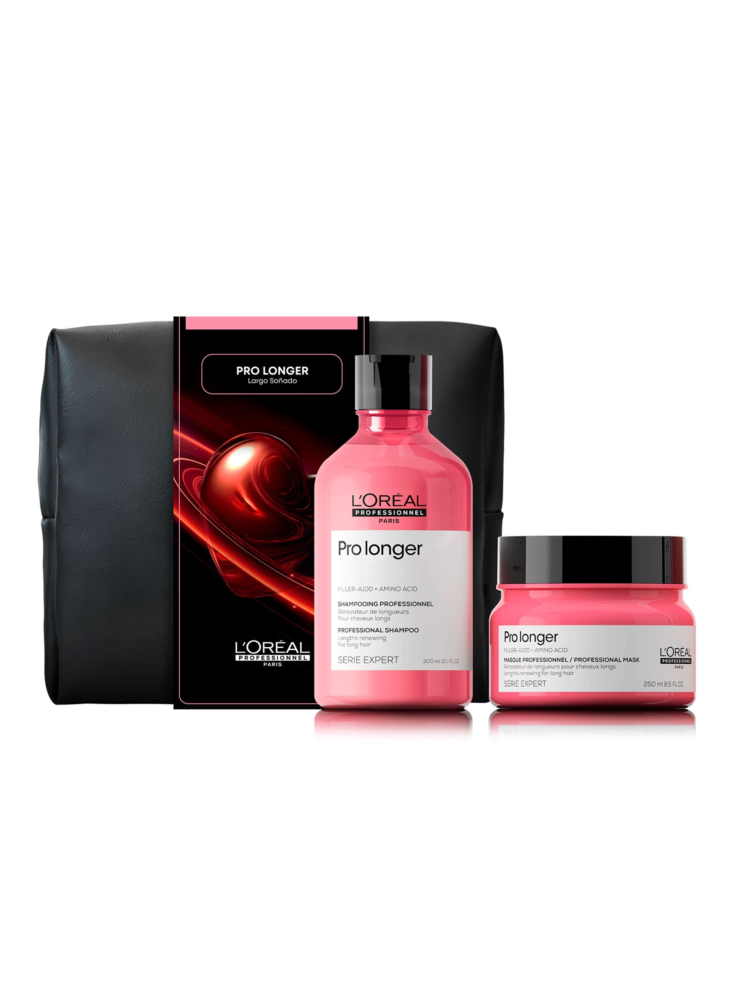Set Pro Longer Fortalecedor de Cabello Largo Shampoo 300ml + Máscara 250ml + Cosmetiquero-0