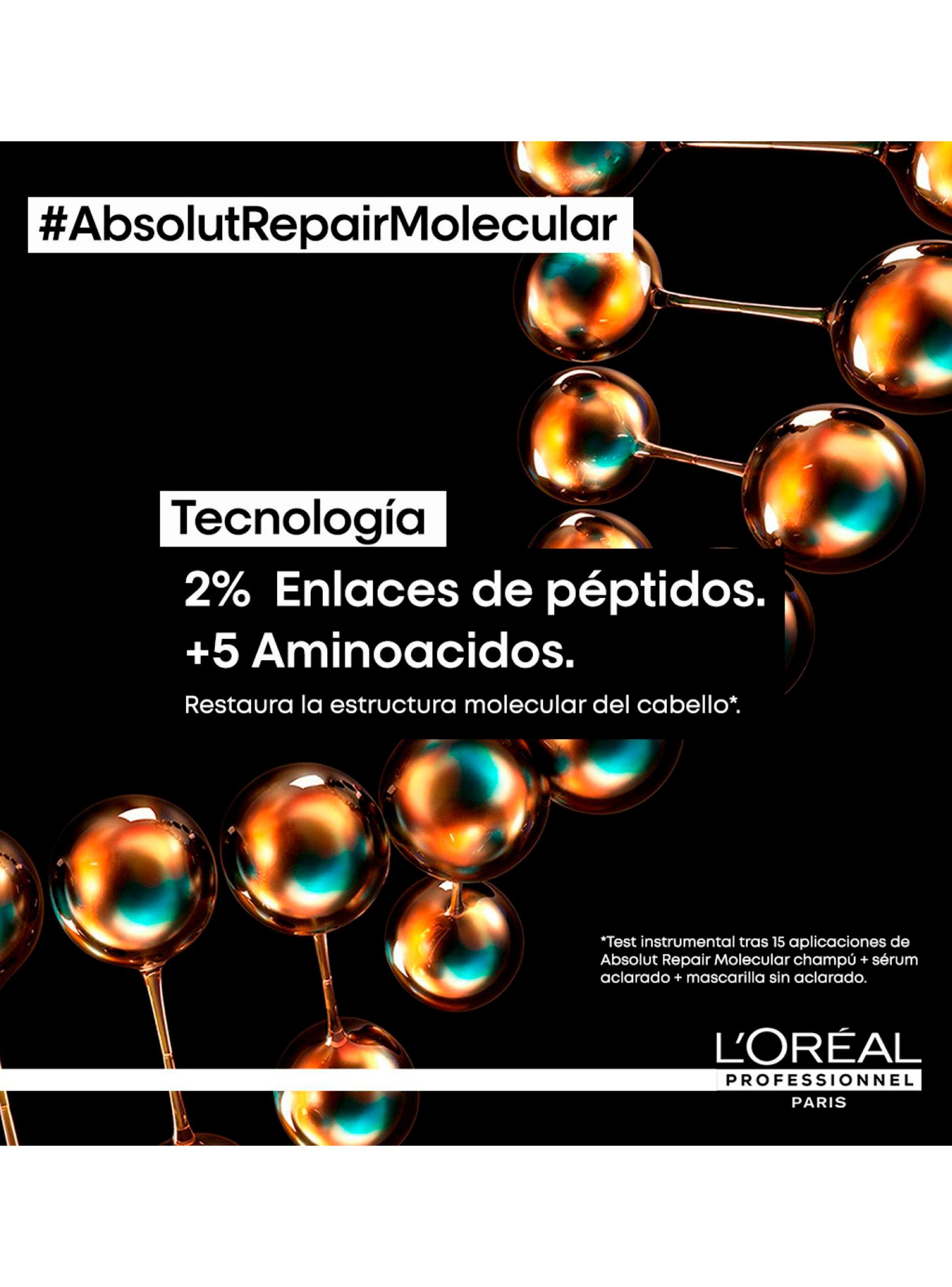 Set Reparación Estructura Molecular Cabello Absolut Repair Molecular Shampoo 300ml + Serúm 75ml + Aceite 30ml-4