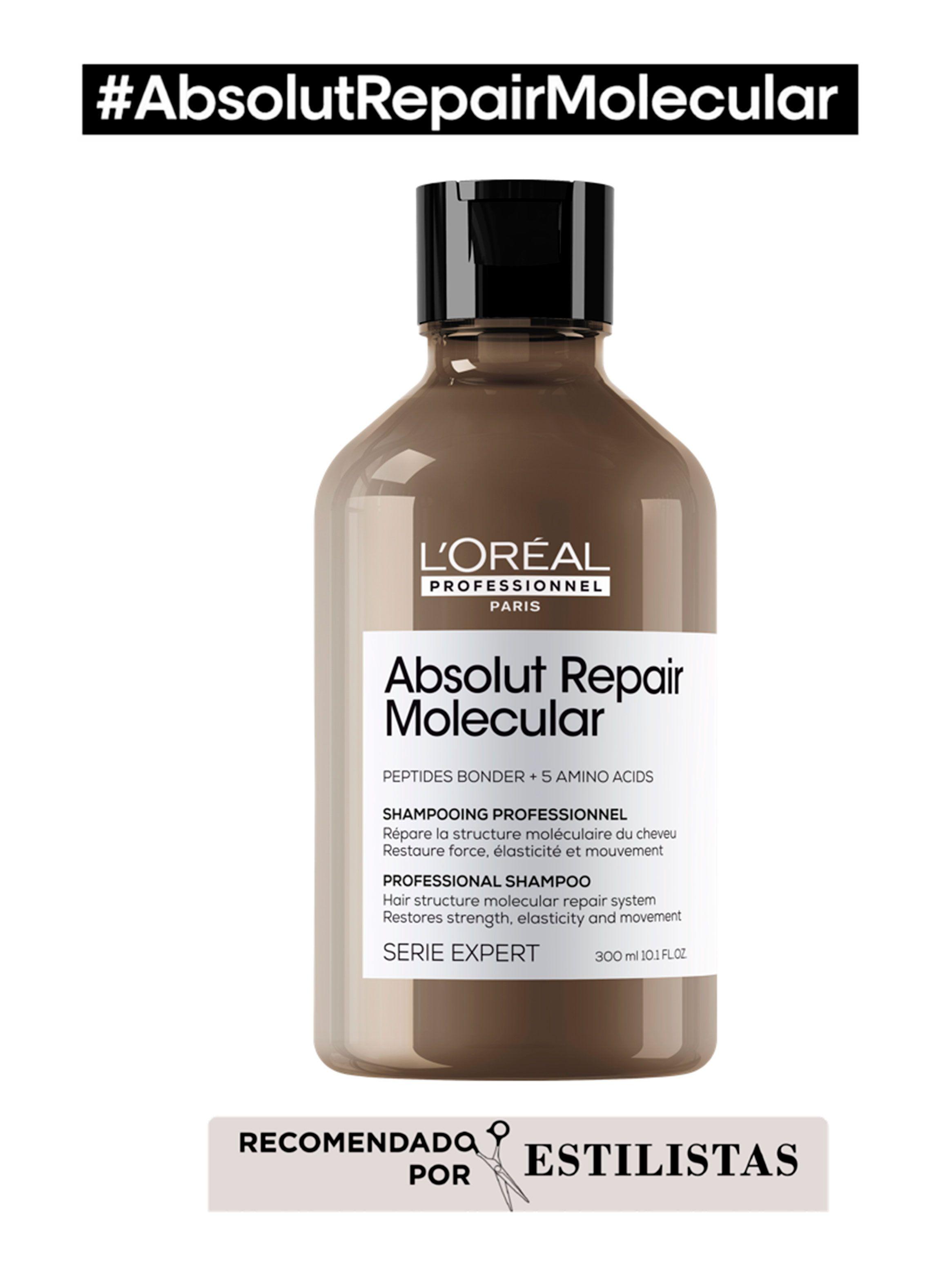 Set Reparación Estructura Molecular Cabello Absolut Repair Molecular Shampoo 300ml + Serúm 75ml + Aceite 30ml-1