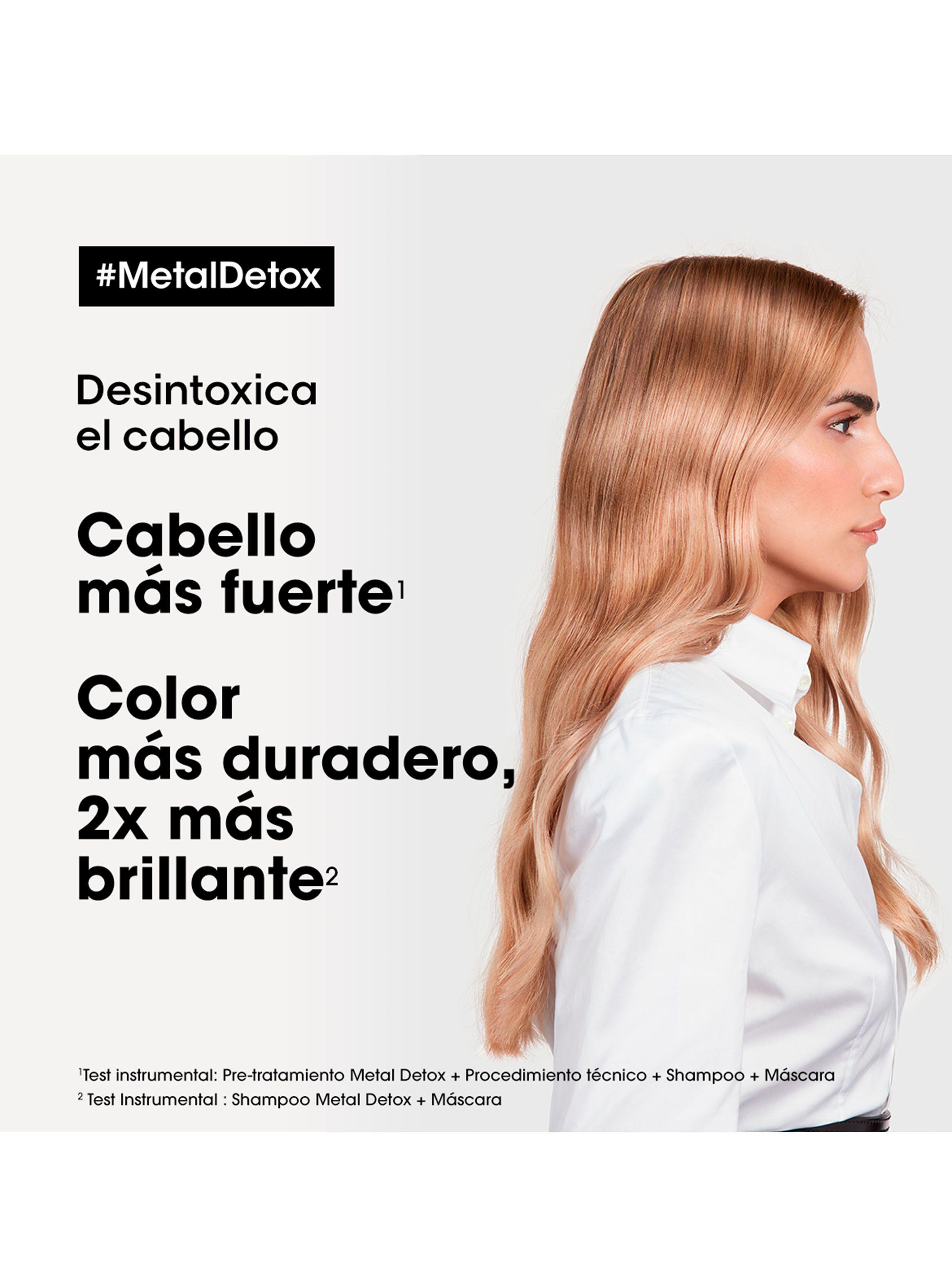 Set Metal Detox Anti-Quiebre Cabello Dañado y con Color Shampoo 300ml + Máscara 75ml + Aceite 30ml-2