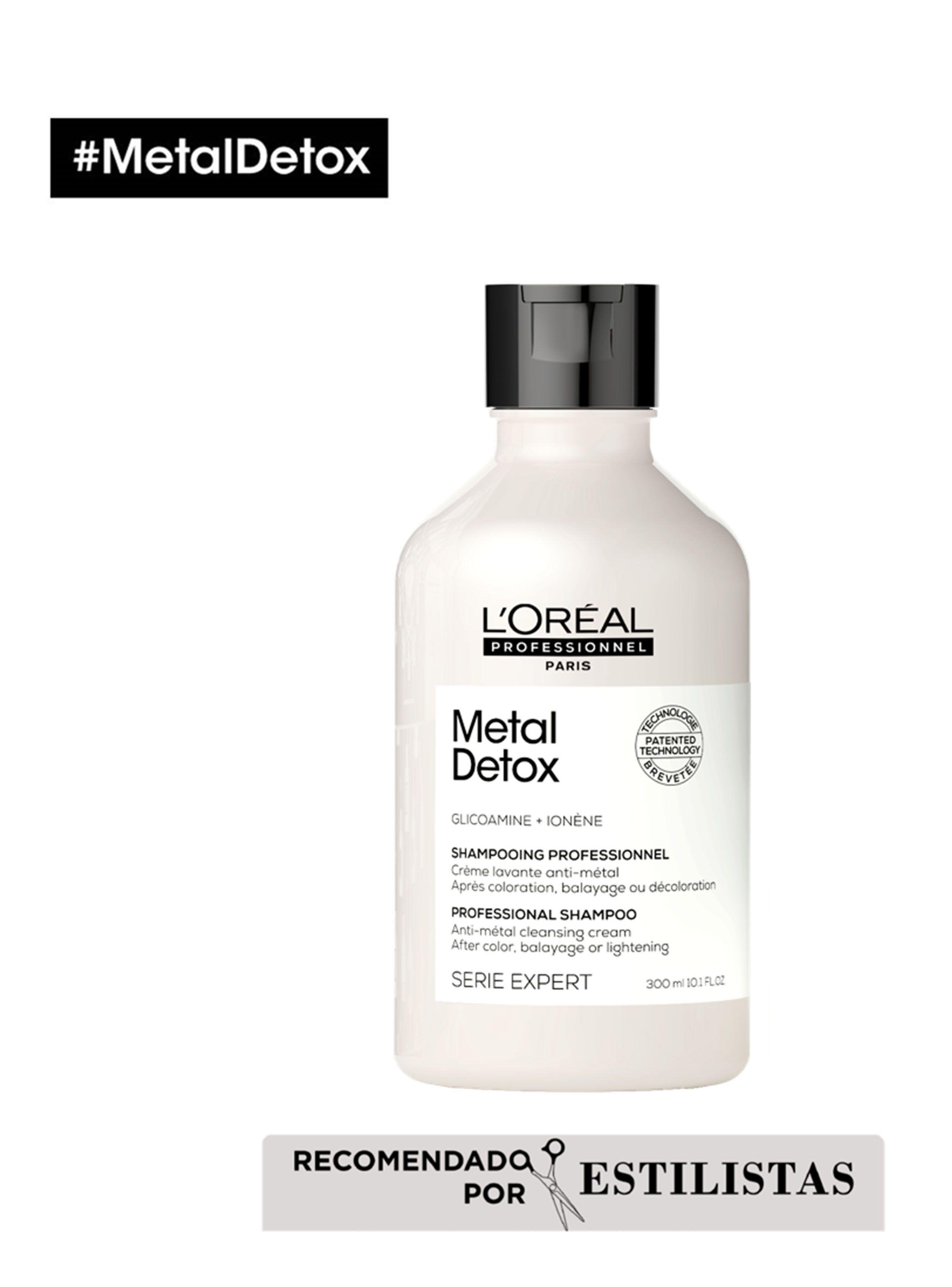 Set Metal Detox Anti-Quiebre Cabello Dañado y con Color Shampoo 300ml + Máscara 75ml + Aceite 30ml-4