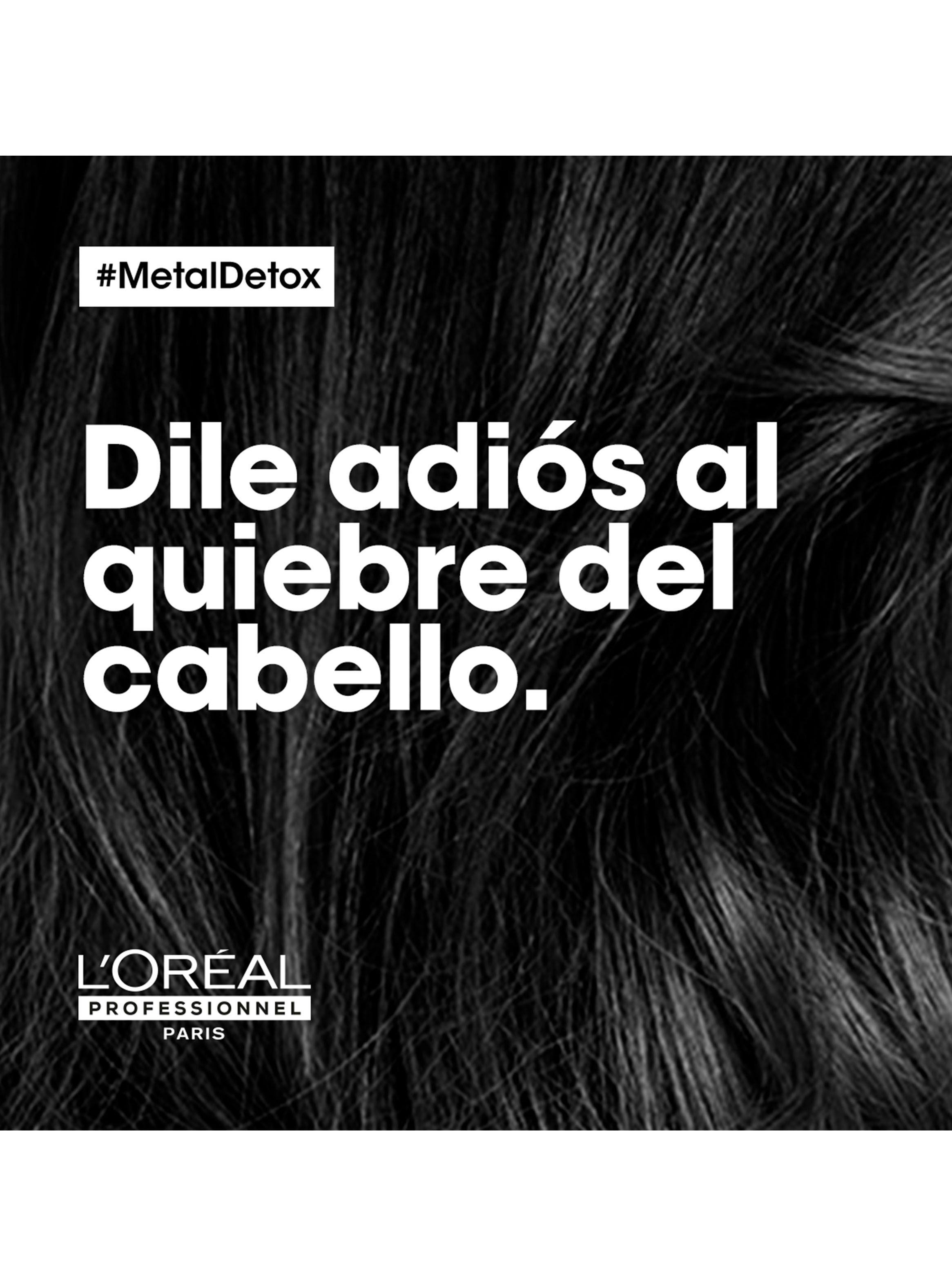 Set Metal Detox Anti-Quiebre Cabello Dañado y con Color Shampoo 300ml + Máscara 75ml + Aceite 30ml-5