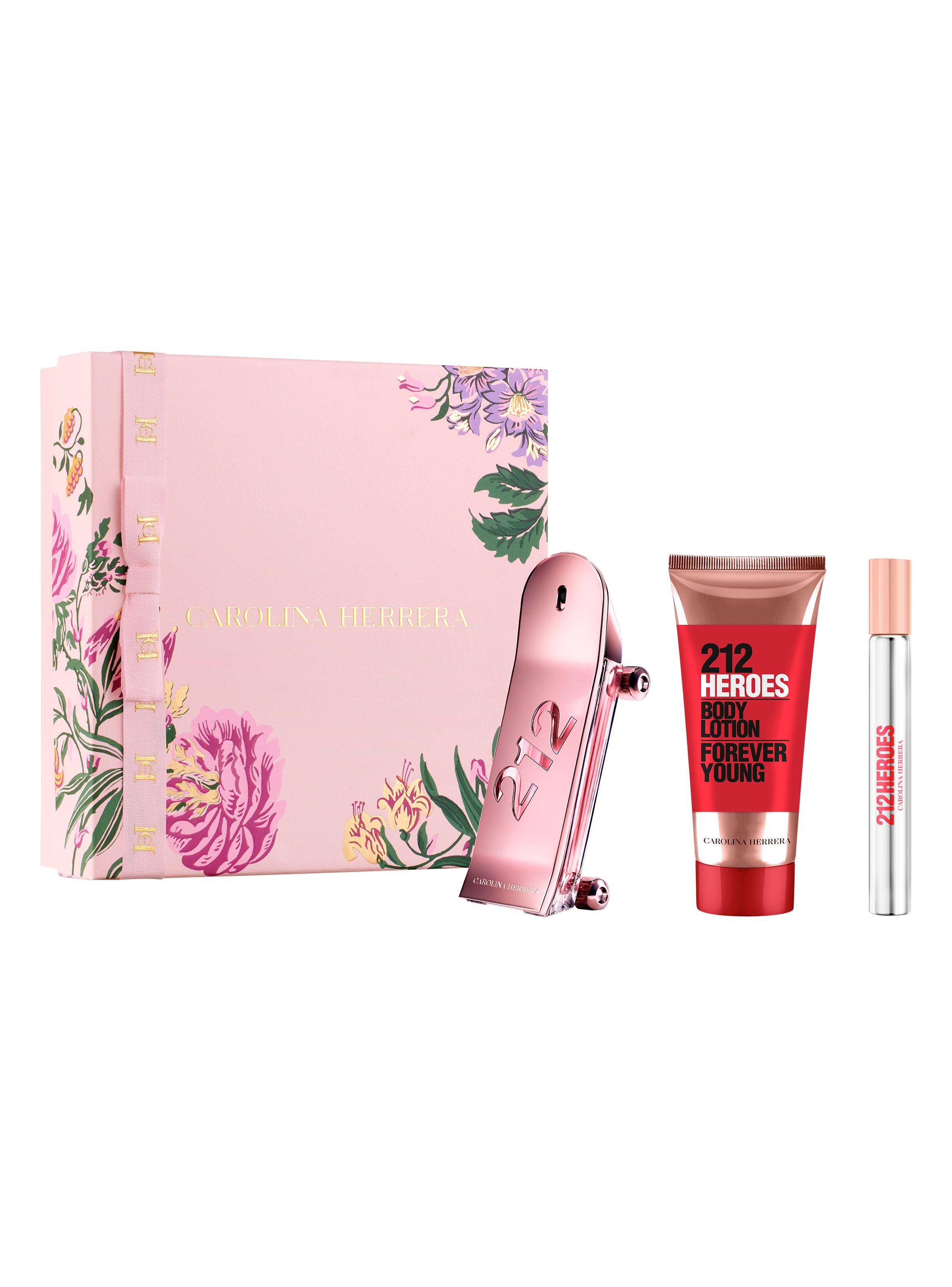 Set Perfume 212 Heroes For Her EDP Mujer 80 ml + Body Lotion 100 ml + EDP 10 ml-0