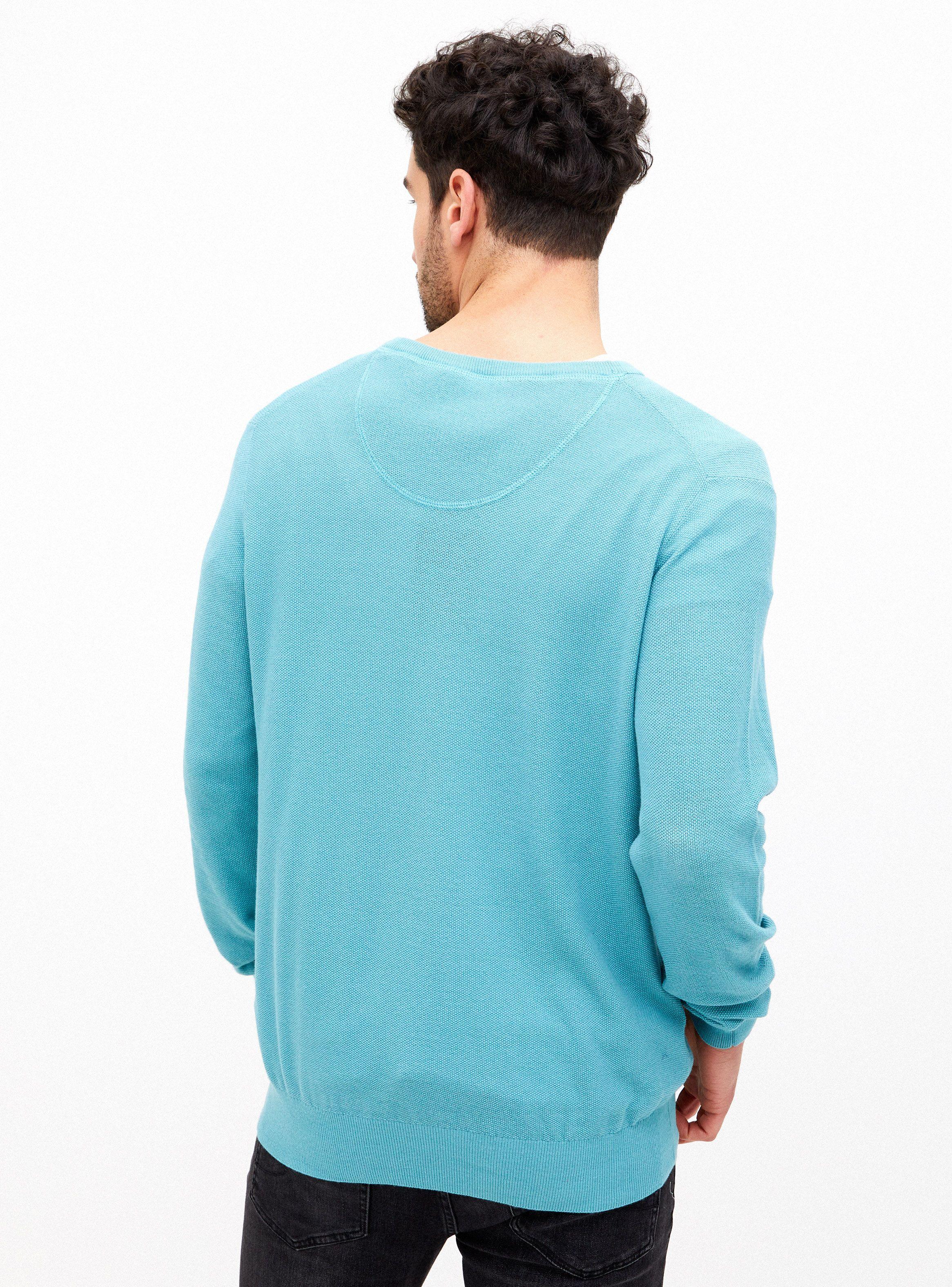 Sweater Básico Cuello V con Textura-1