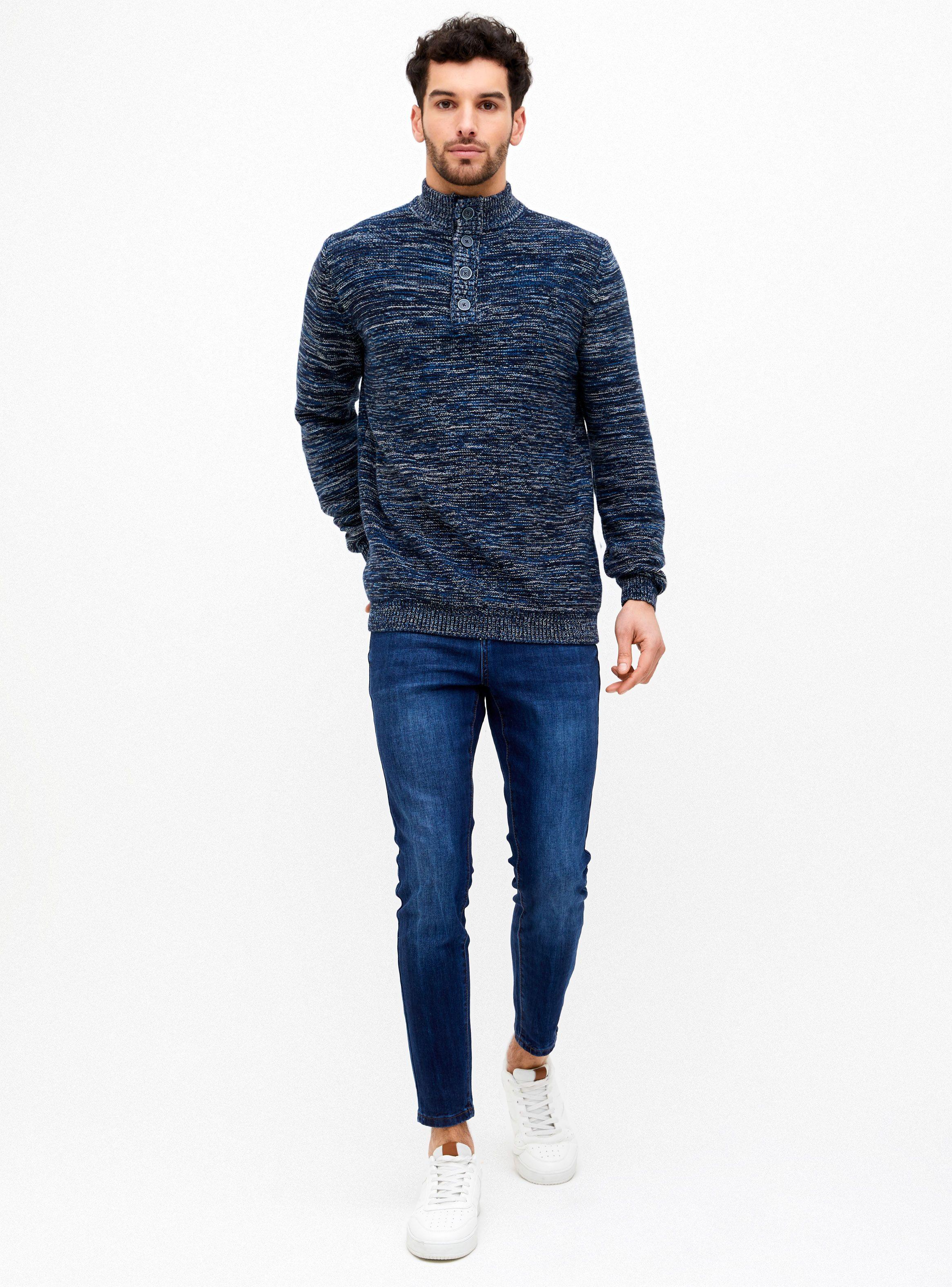 Sweater Half Button Bicolor-3