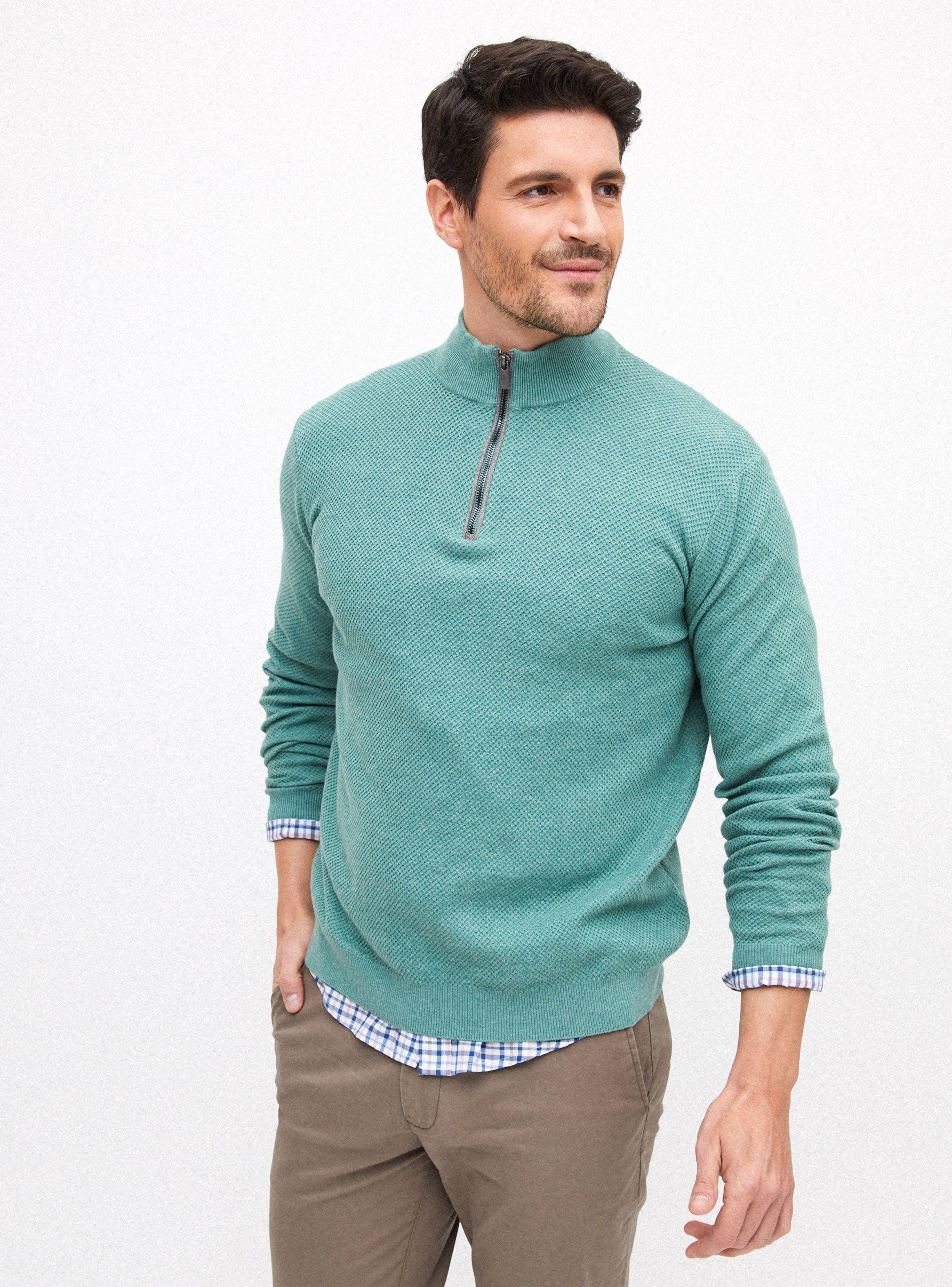 Sweater Half Zipper Liso-0