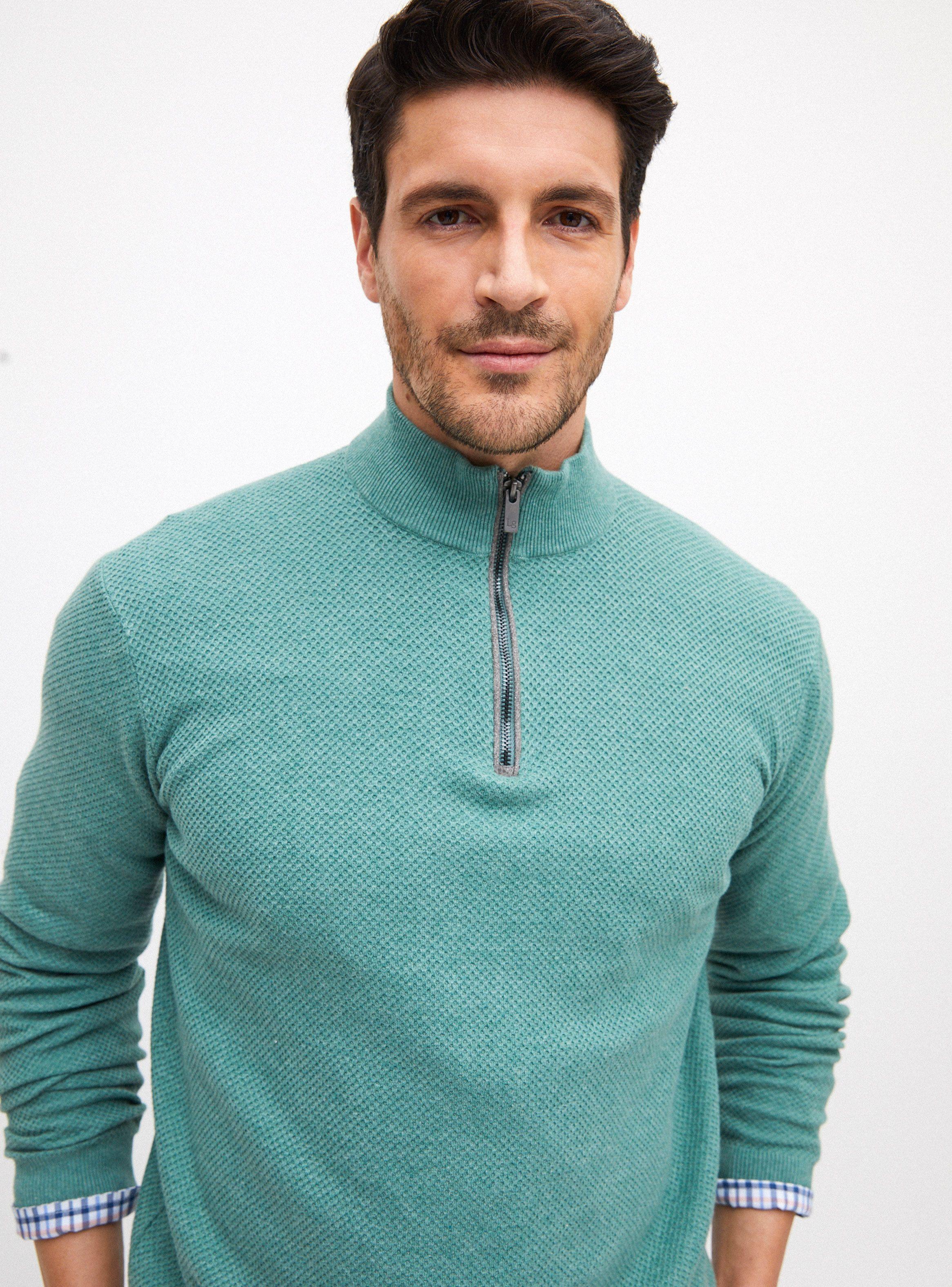 Sweater Half Zipper Liso-2