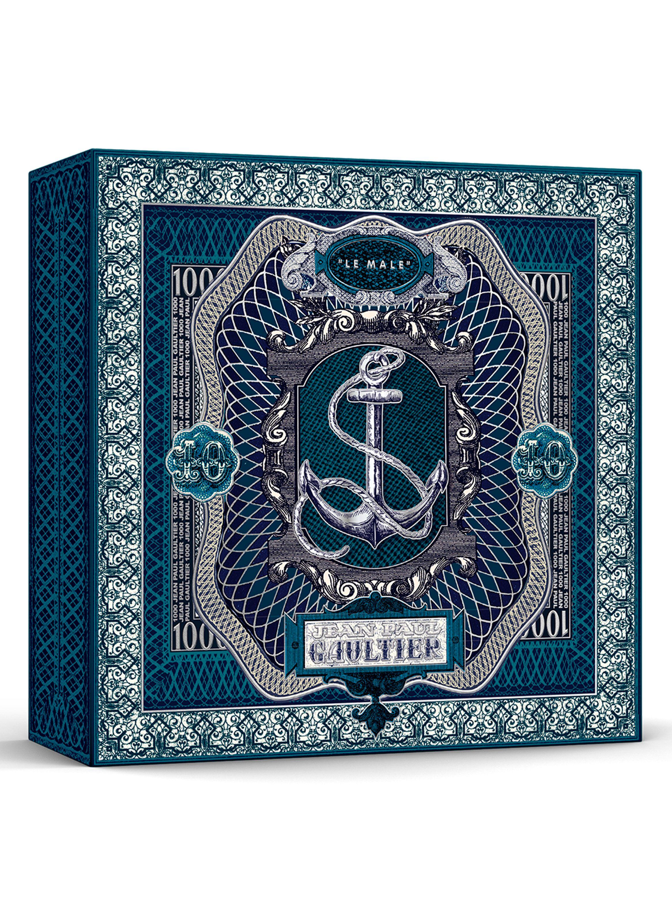 Set Perfume Le Male EDT Hombre 125 ml + All Over Gel de Baño 75 ml + Desodorante Spray 150 ml-3