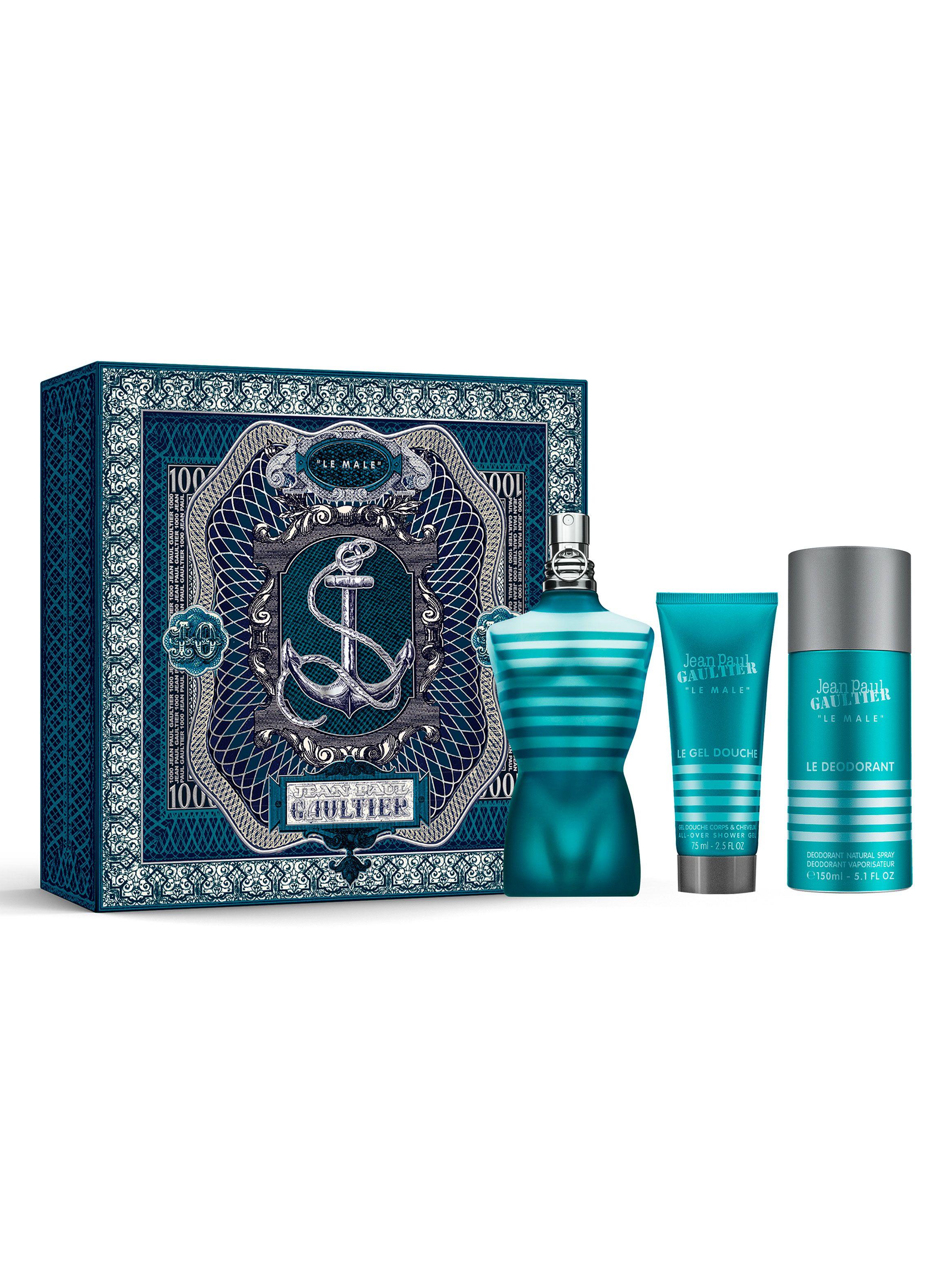 Set Perfume Le Male EDT Hombre 125 ml + All Over Gel de Baño 75 ml + Desodorante Spray 150 ml-0