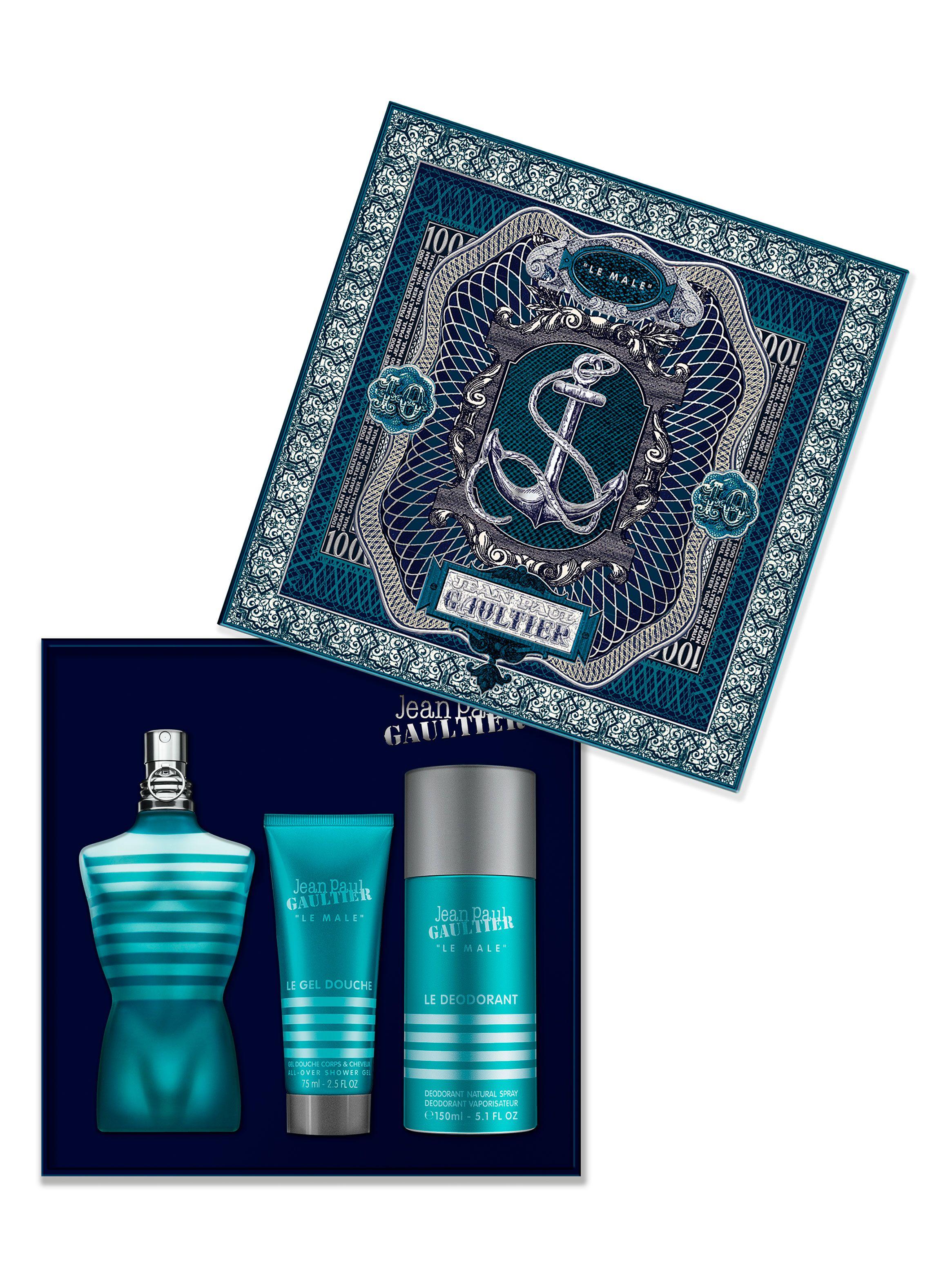 Set Perfume Le Male EDT Hombre 125 ml + All Over Gel de Baño 75 ml + Desodorante Spray 150 ml-2