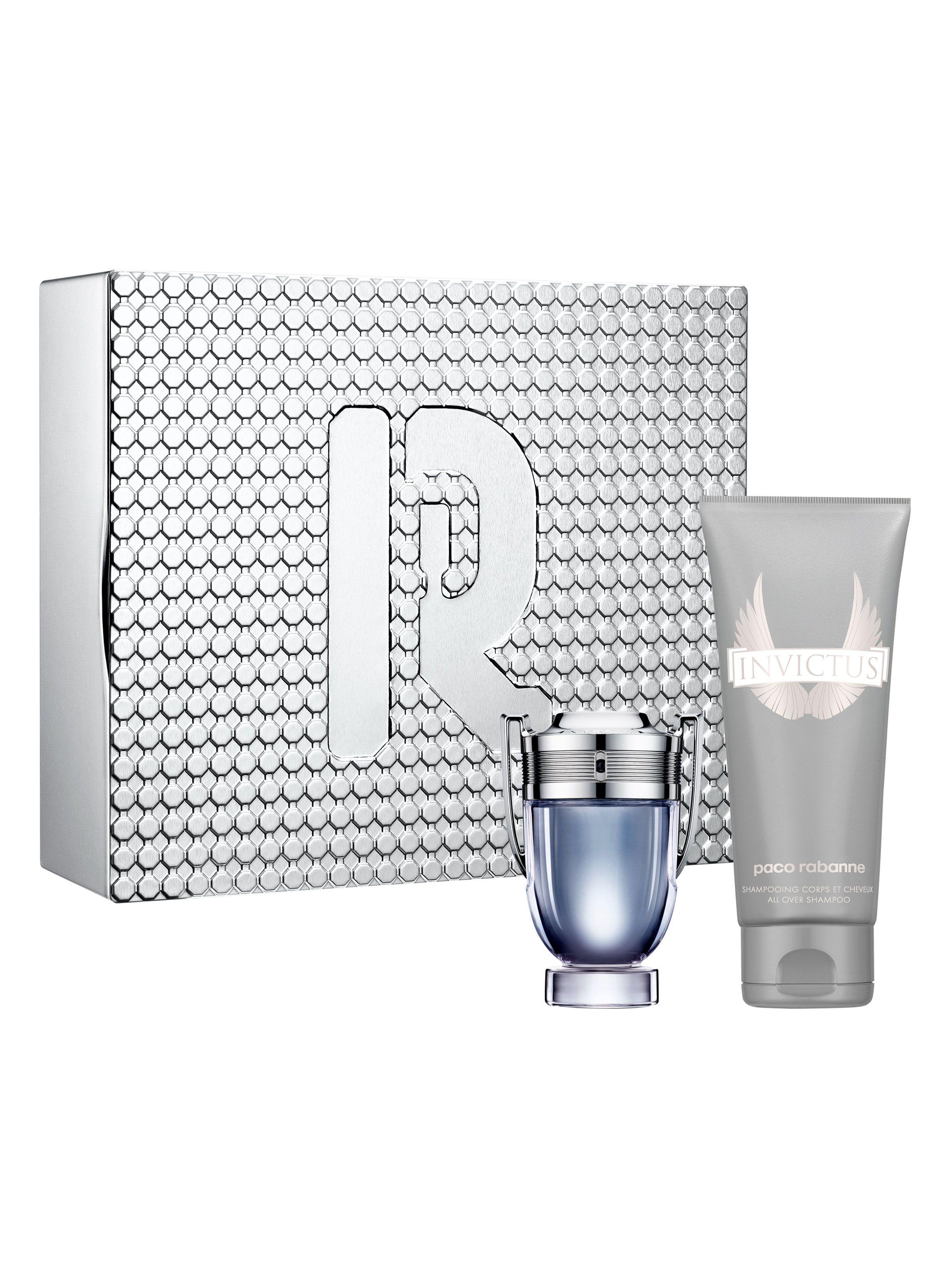 Set Perfume Invictus EDT Hombre 50 ml + Shampoo All Over 100 ml Paco Rabanne-0