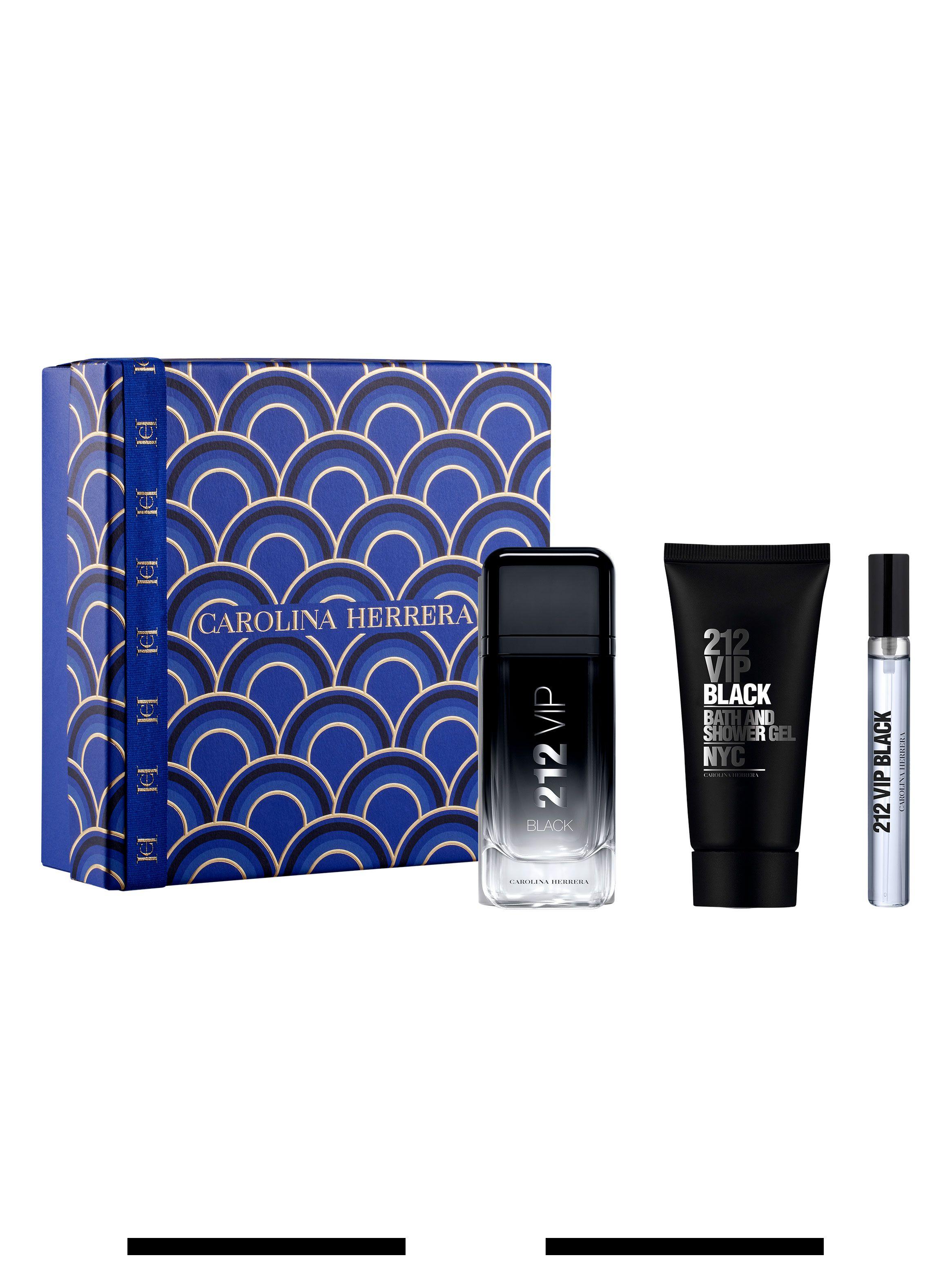 Set Perfume 212 Vip Black EDP Hombre 100 ml + Shower Gel 100 ml + Megaspritzer 10 ml Carolina Herrera-0