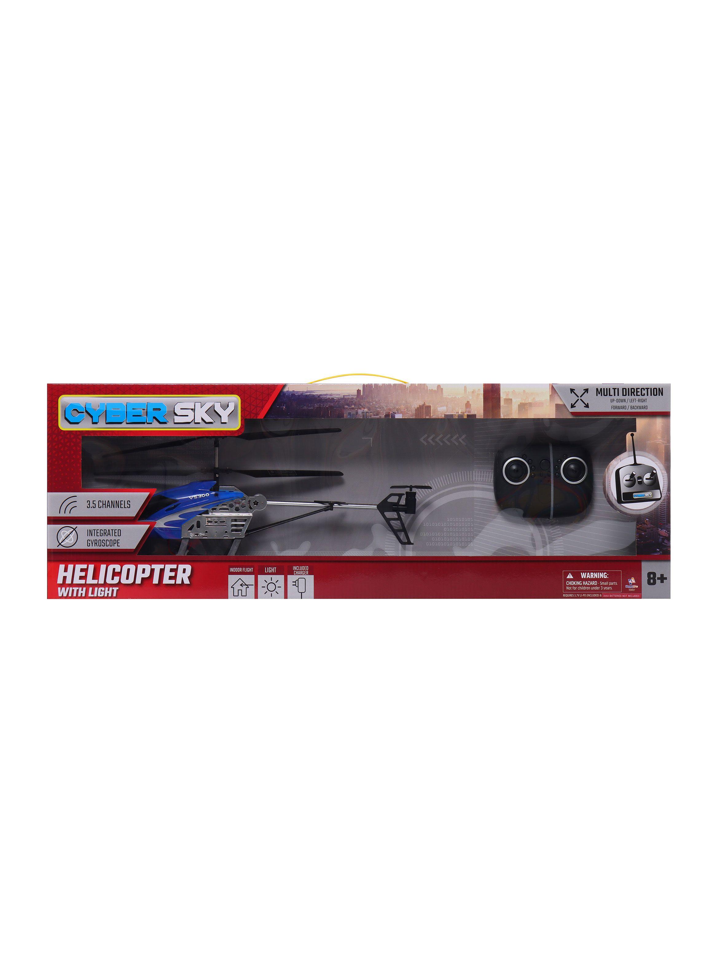 Helicóptero Control Remoto 3.5 Canales Multidirección Luz Azul-0