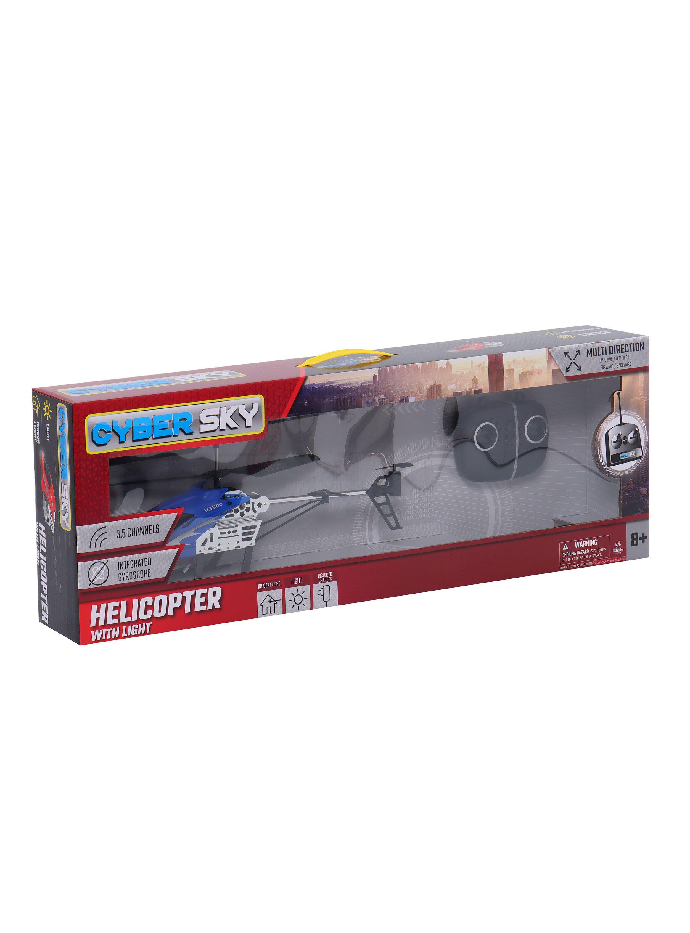 Helicóptero Control Remoto 3.5 Canales Multidirección Luz Azul-1