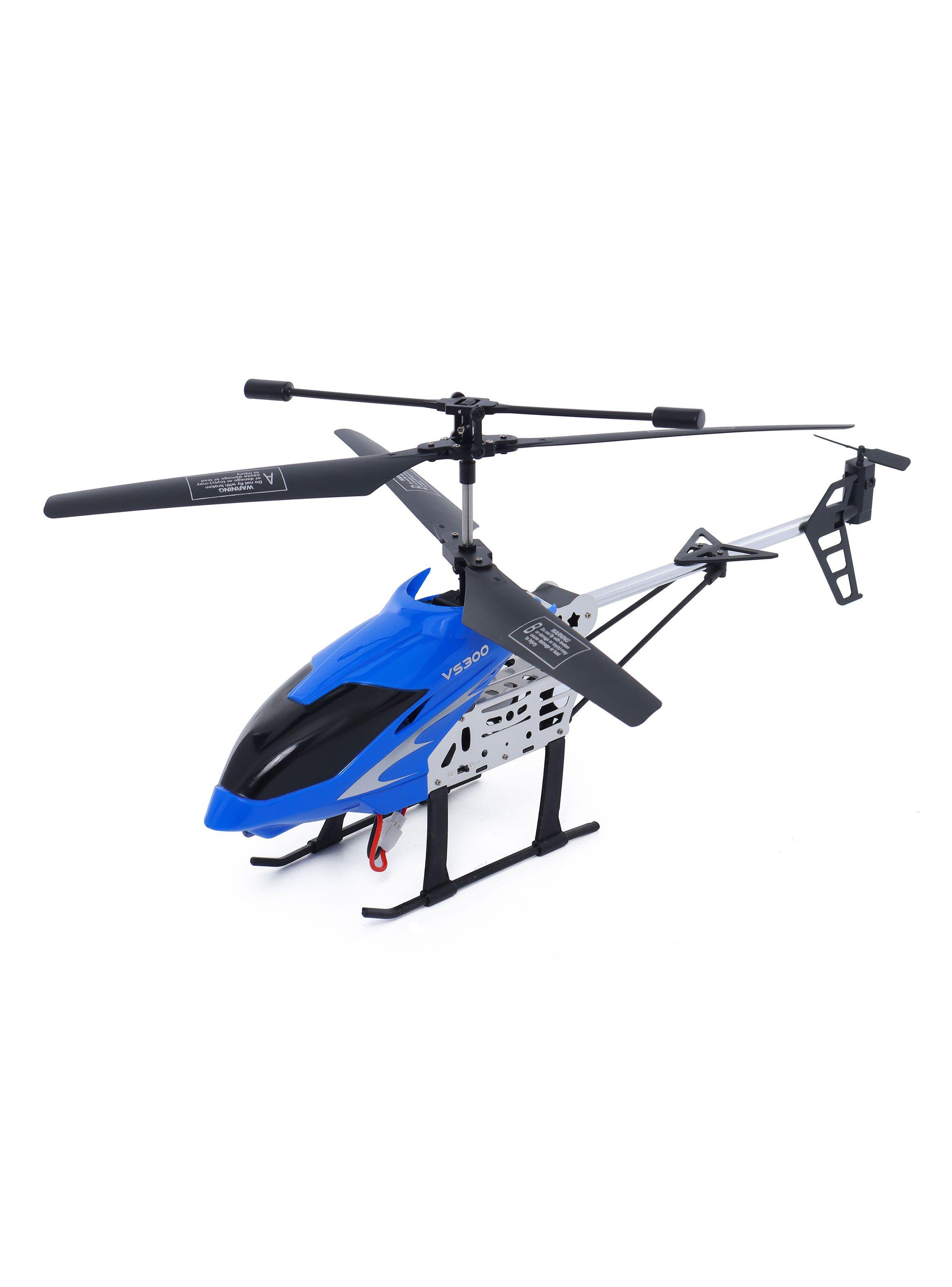 Helicóptero Control Remoto 3.5 Canales Multidirección Luz Azul-3