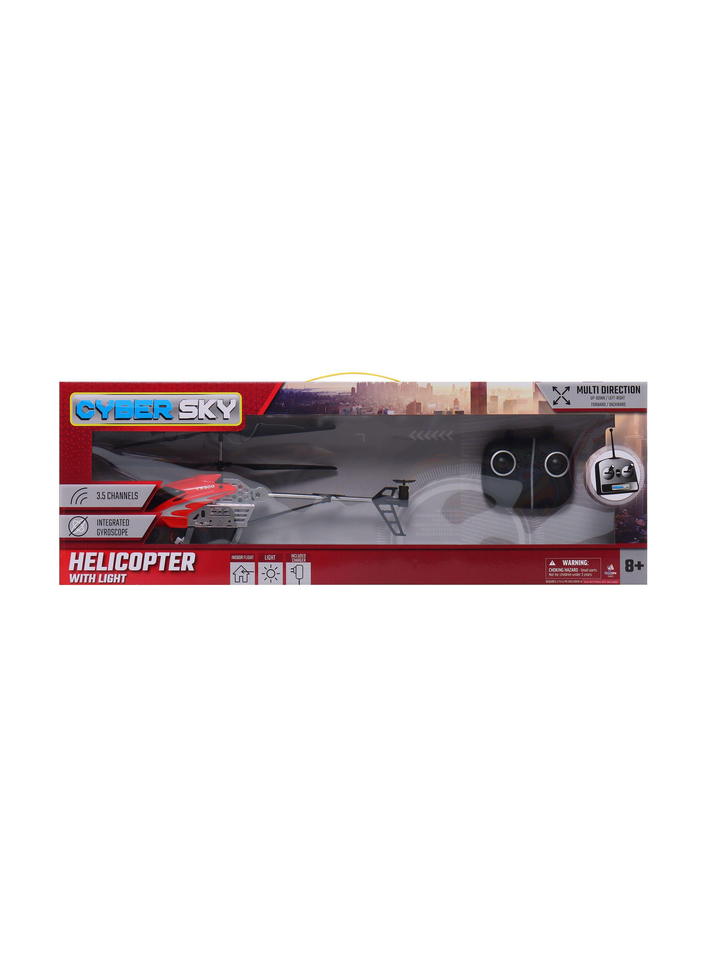 Helicóptero Control Remoto 3.5 Canales Multidirección Luz Rojo-0