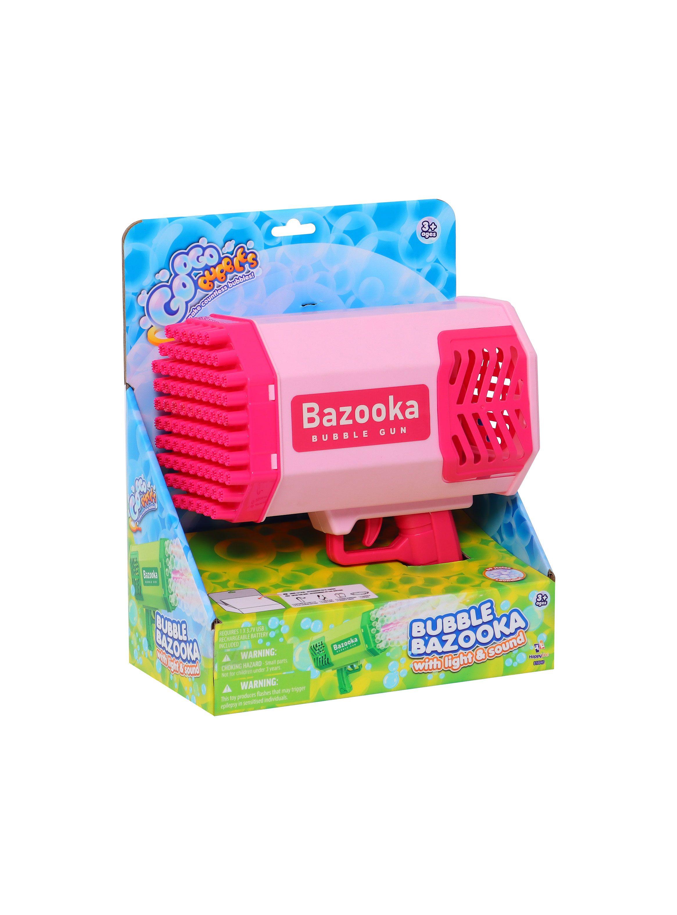 Lanzador de Burbujas con Luz + Cargador USB Rosado-1