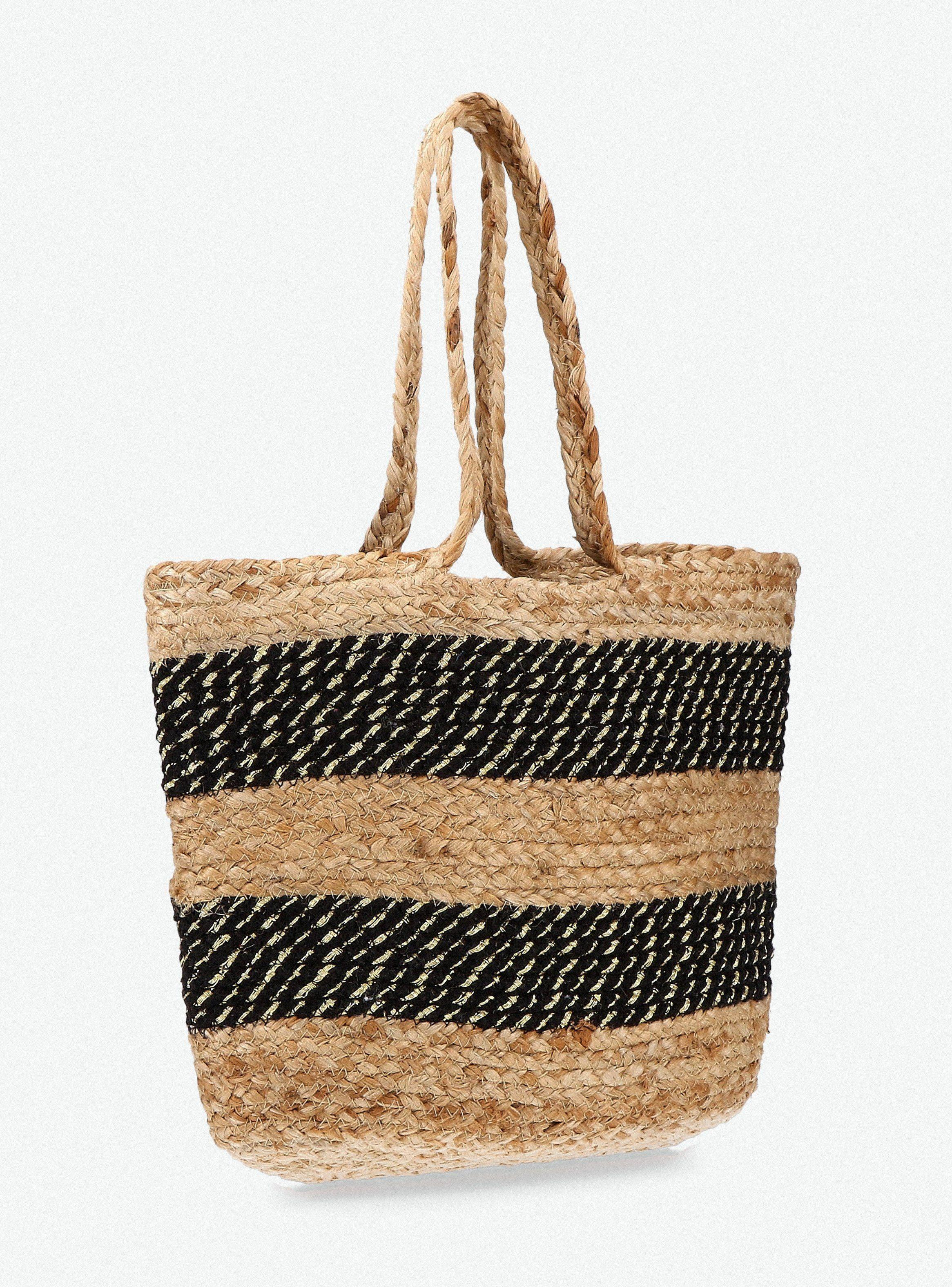 Cartera Totebag de Raffia con Hilo de Lurex-3