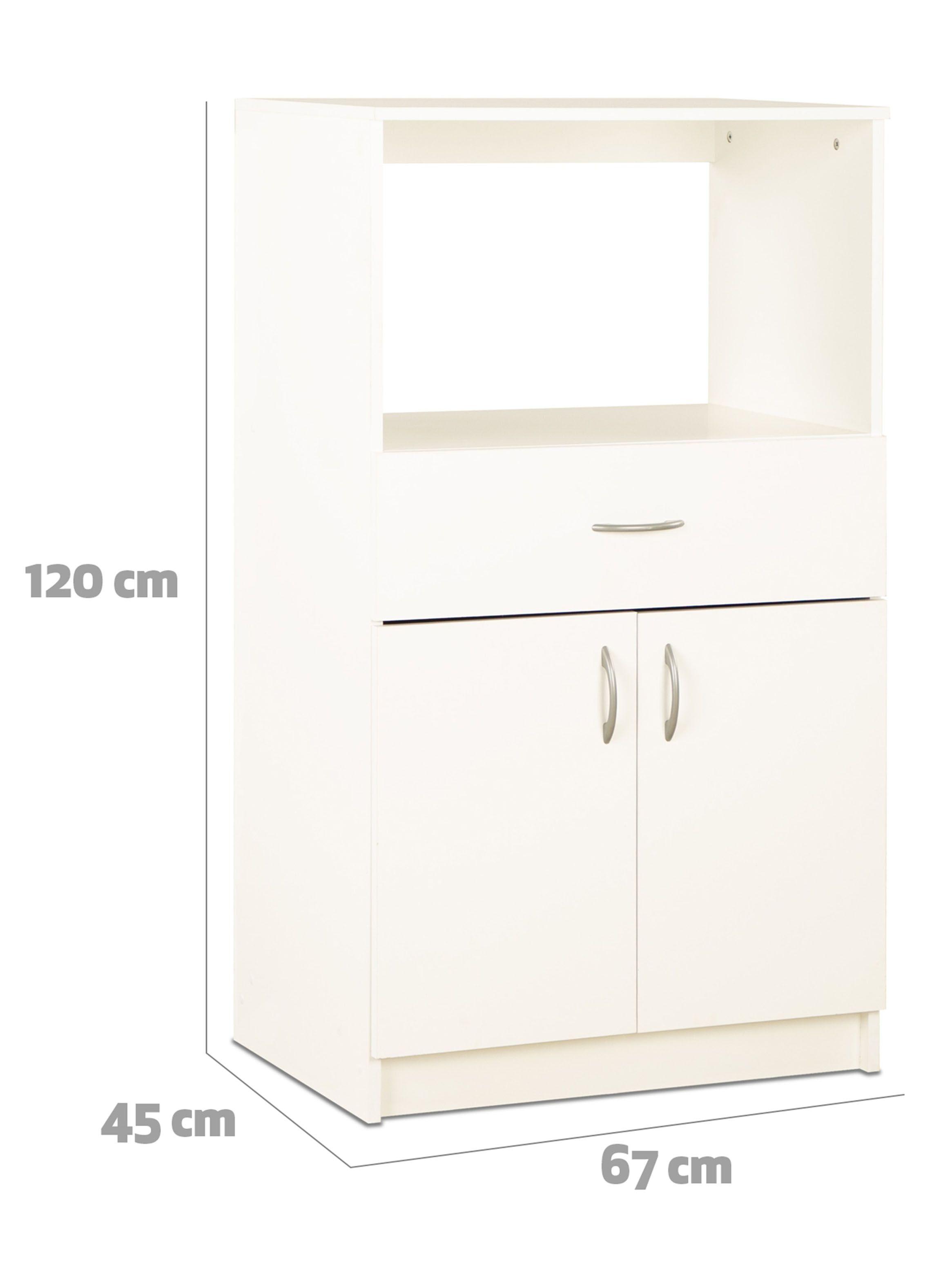 Mueble Auxiliar Cocina 1C 2P 1R Blanco-1