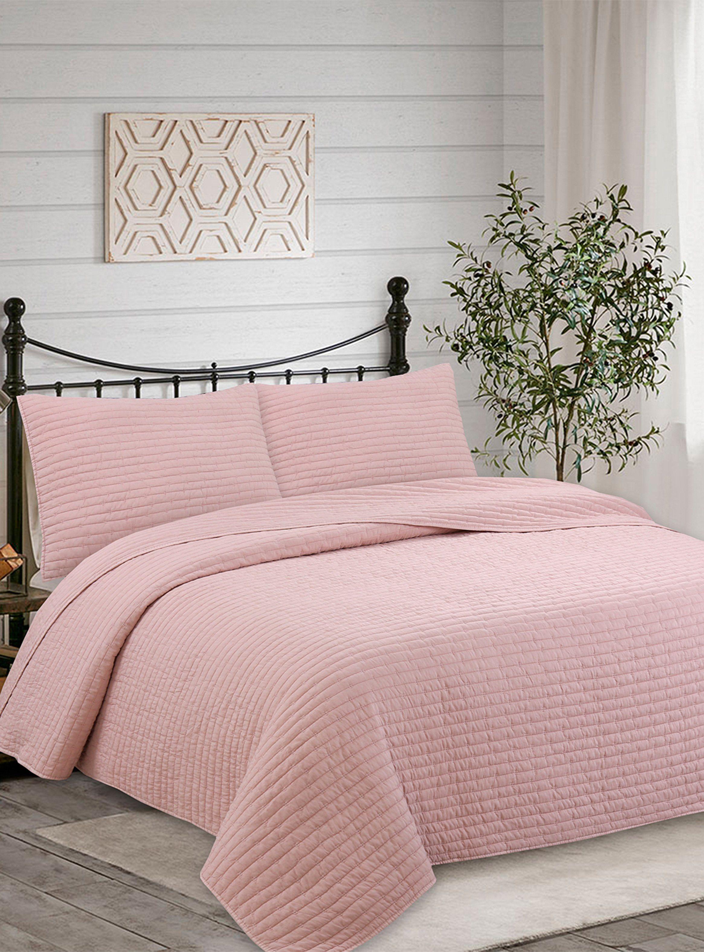 Quilt Microfibra Patchwork Rosa 230 x 240 cm-3