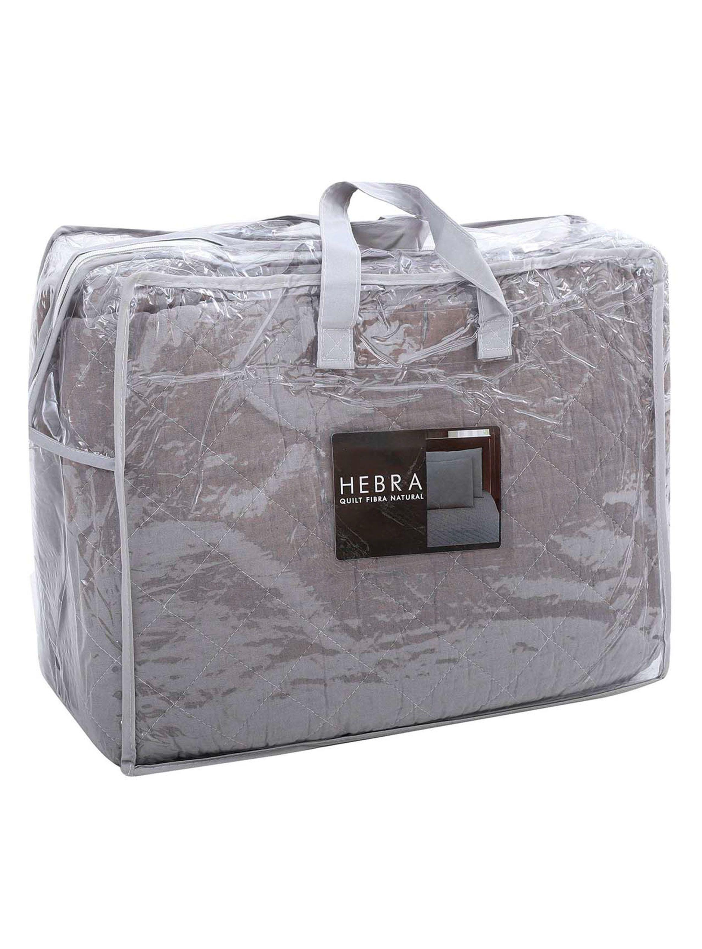 Quilt Súper King Hebra Fibra Gris-3