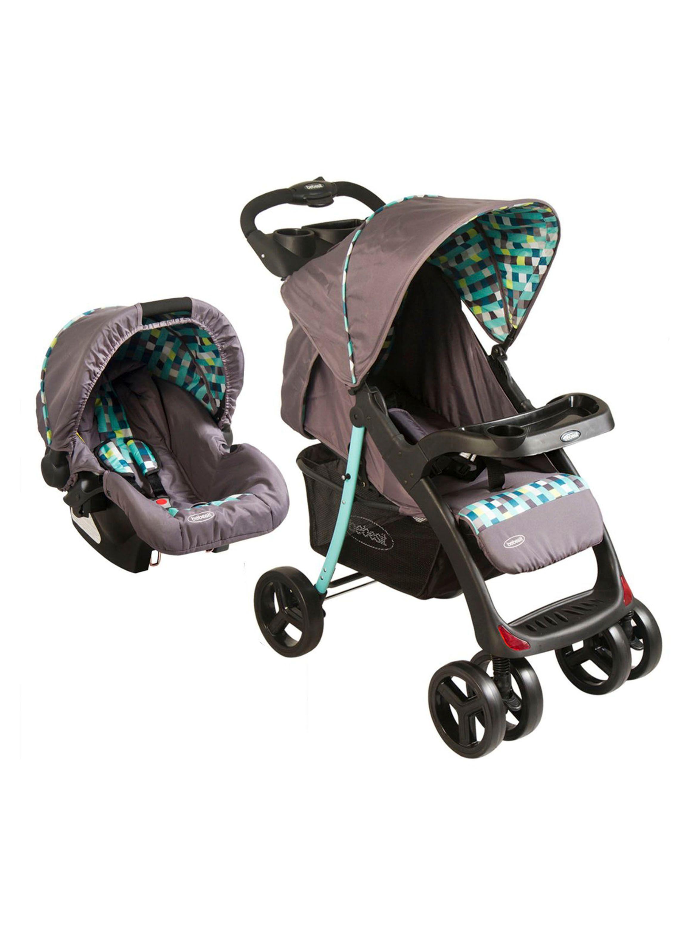 Coche Bebesit Travel Gris y Verde-0