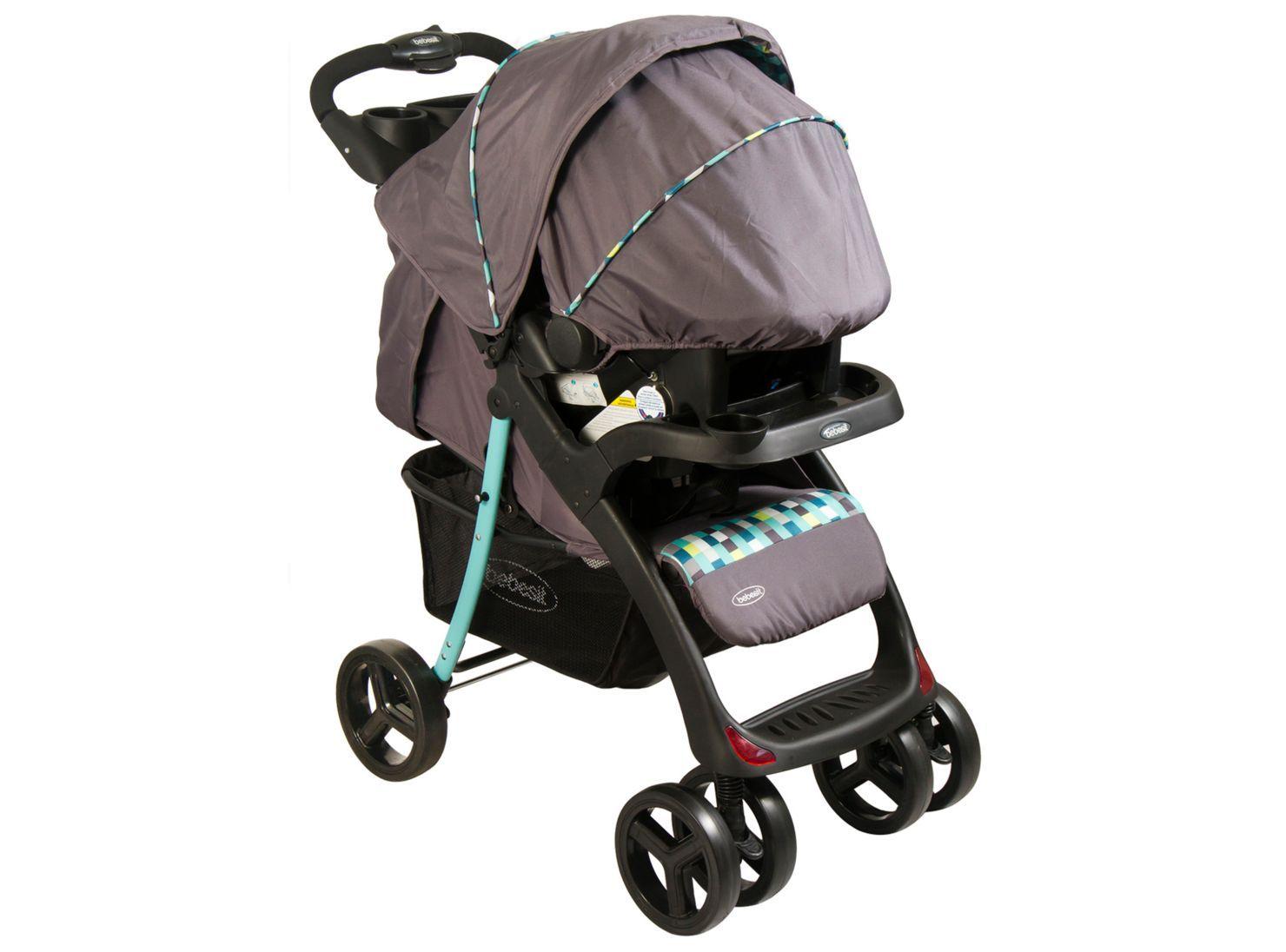 Coche Bebesit Travel Gris y Verde-1