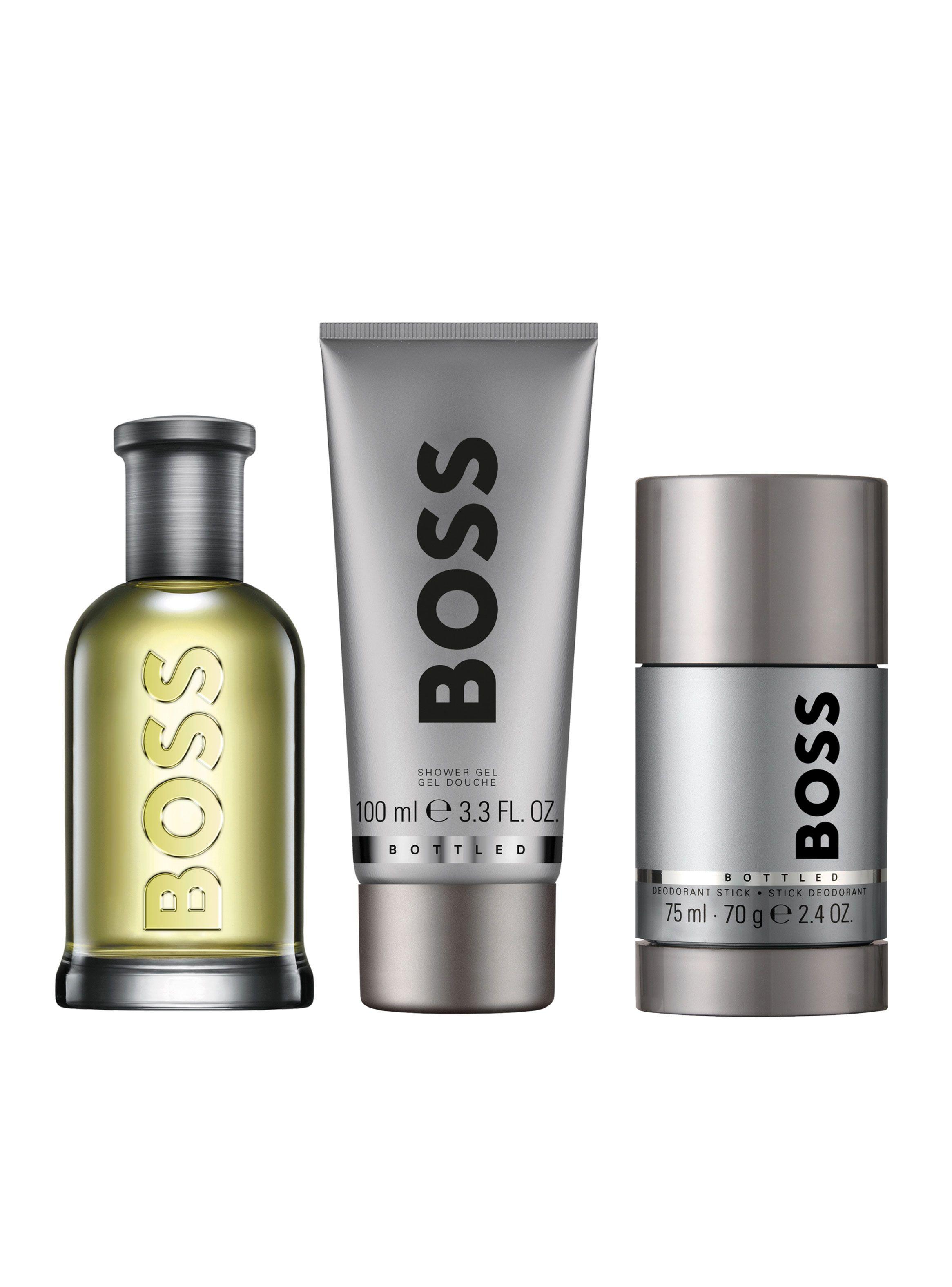 Set Perfume Boss Bottled EDT 100 ml + Shower Gel 100 ml + Deo Stick 75 ml Hombre-0