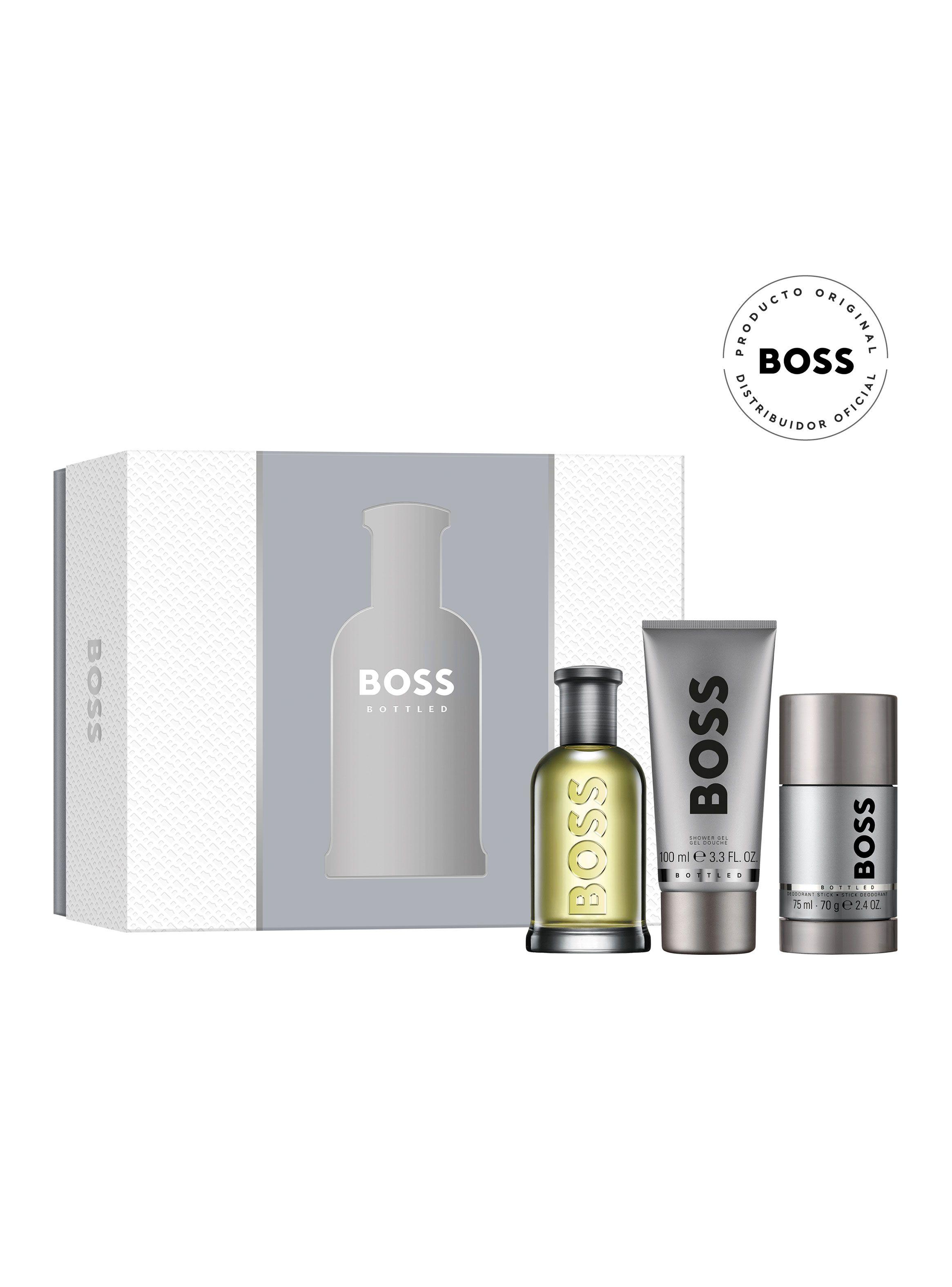 Set Perfume Boss Bottled EDT 100 ml + Shower Gel 100 ml + Deo Stick 75 ml Hombre-1