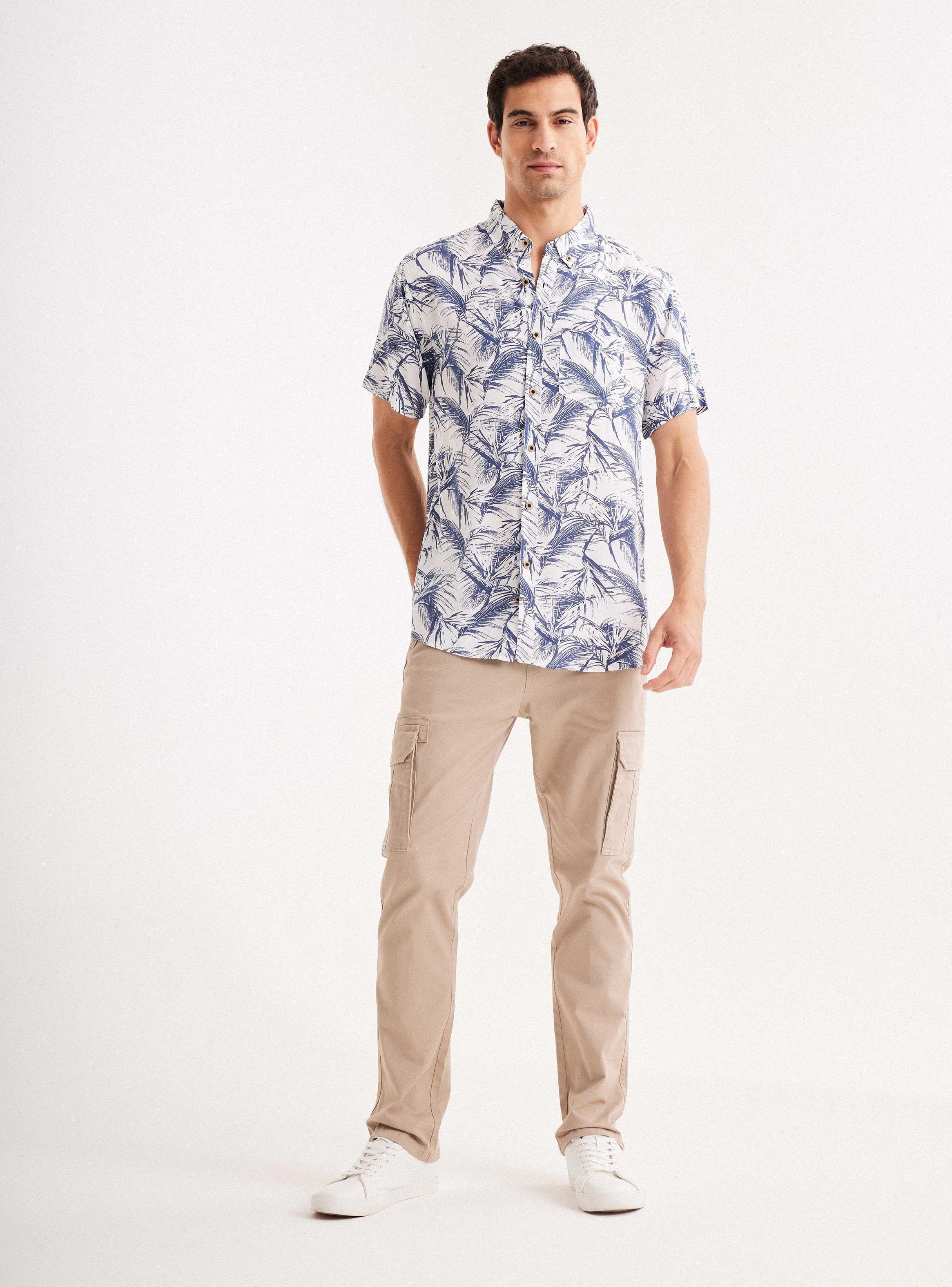 Camisa de Vestir Manga Corta Viscosa-4