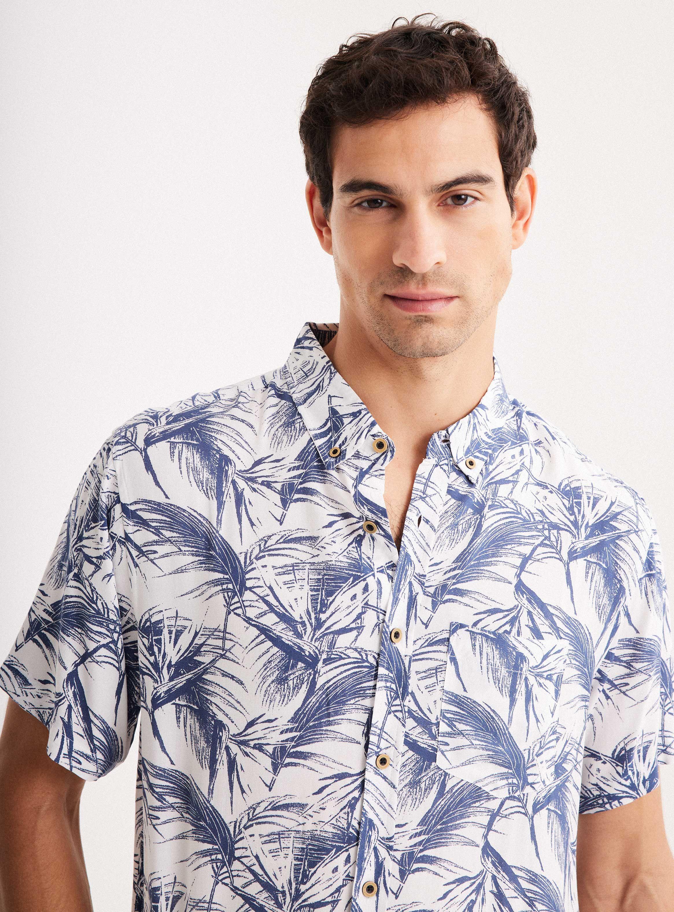 Camisa de Vestir Manga Corta Viscosa-2