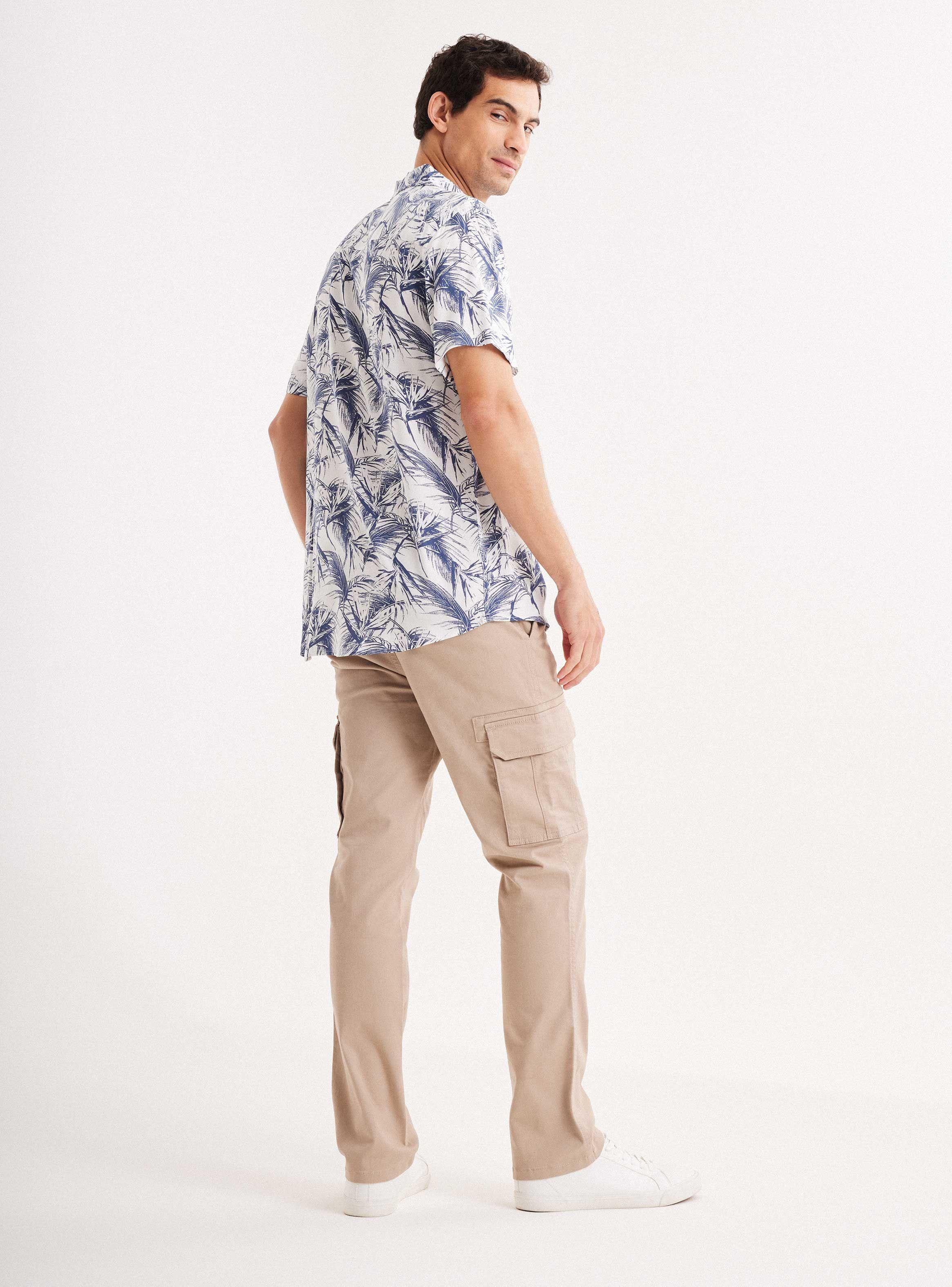 Camisa de Vestir Manga Corta Viscosa-5