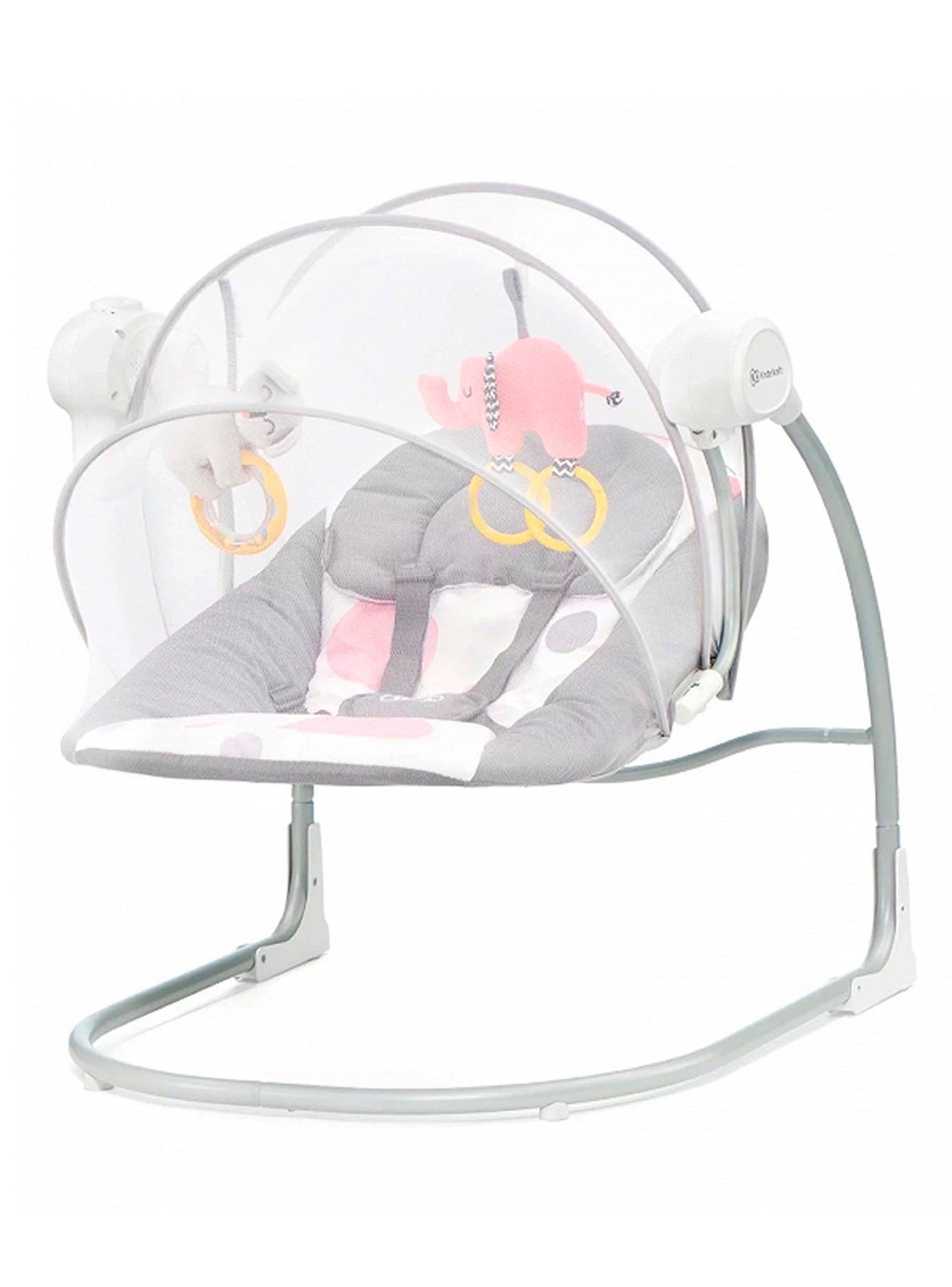 Silla Nido Mecedora Minky Rosa-3
