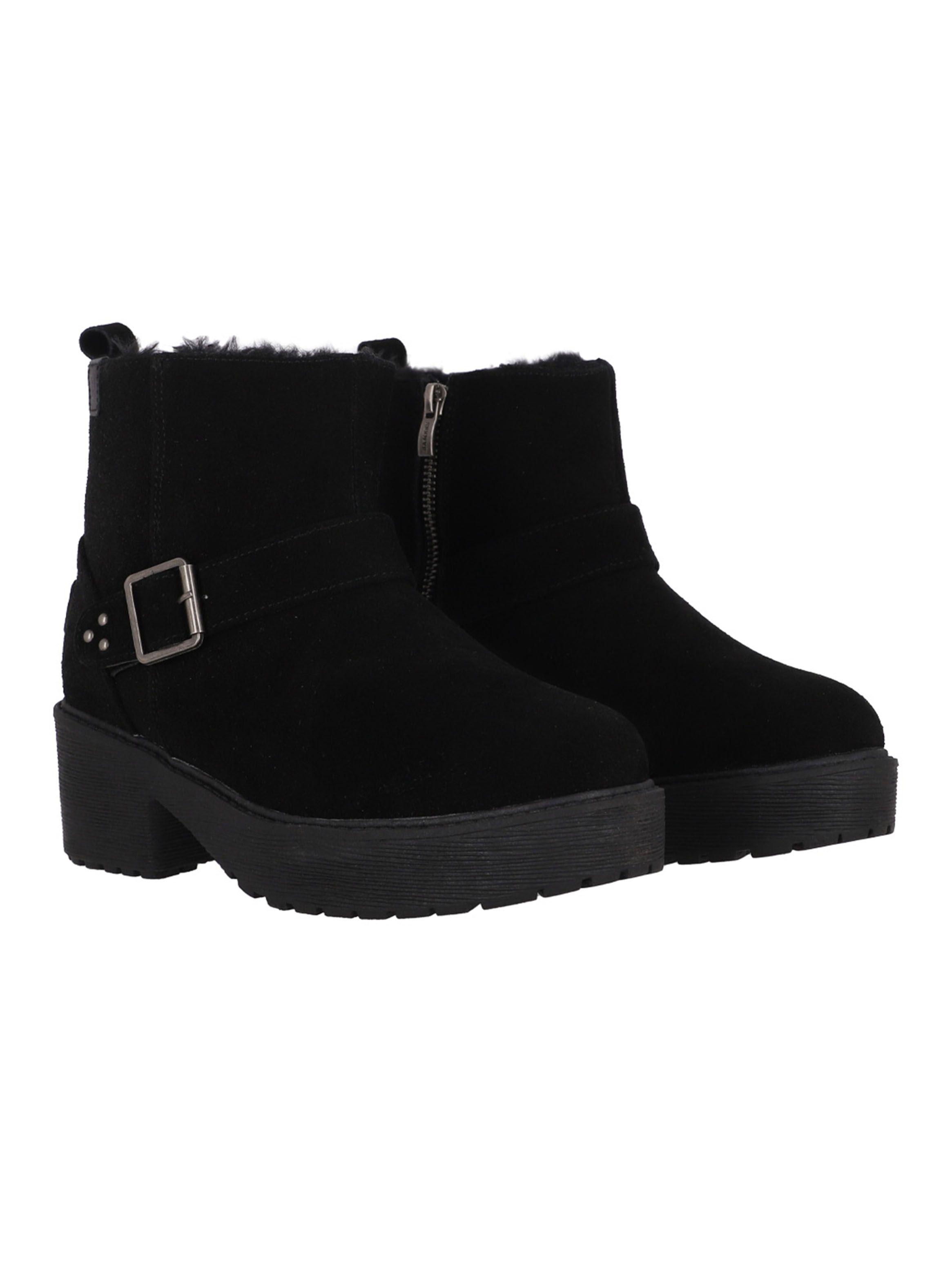 Bota Cuero Charm Heel Mujer-1