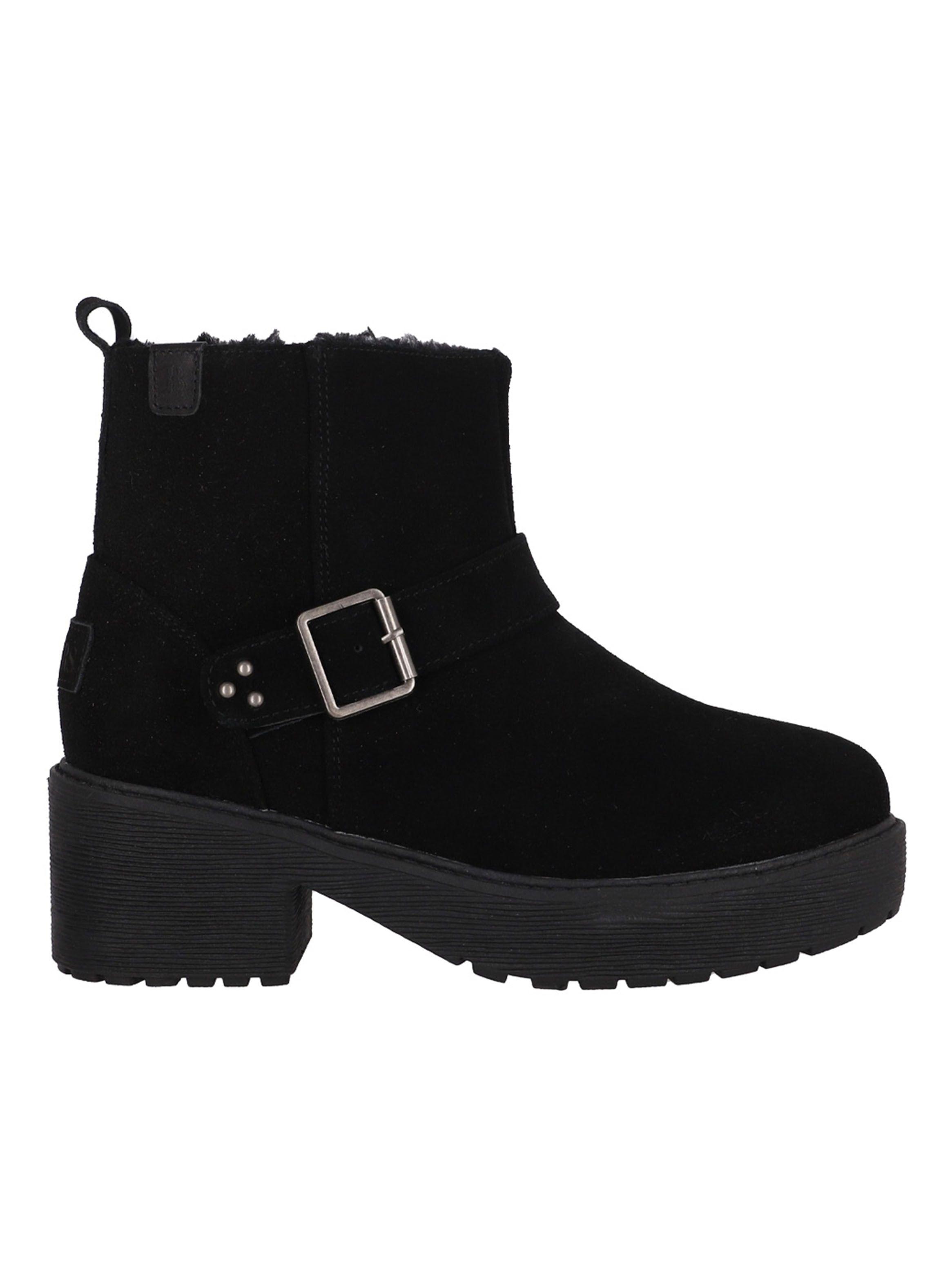 Bota Cuero Charm Heel Mujer-0